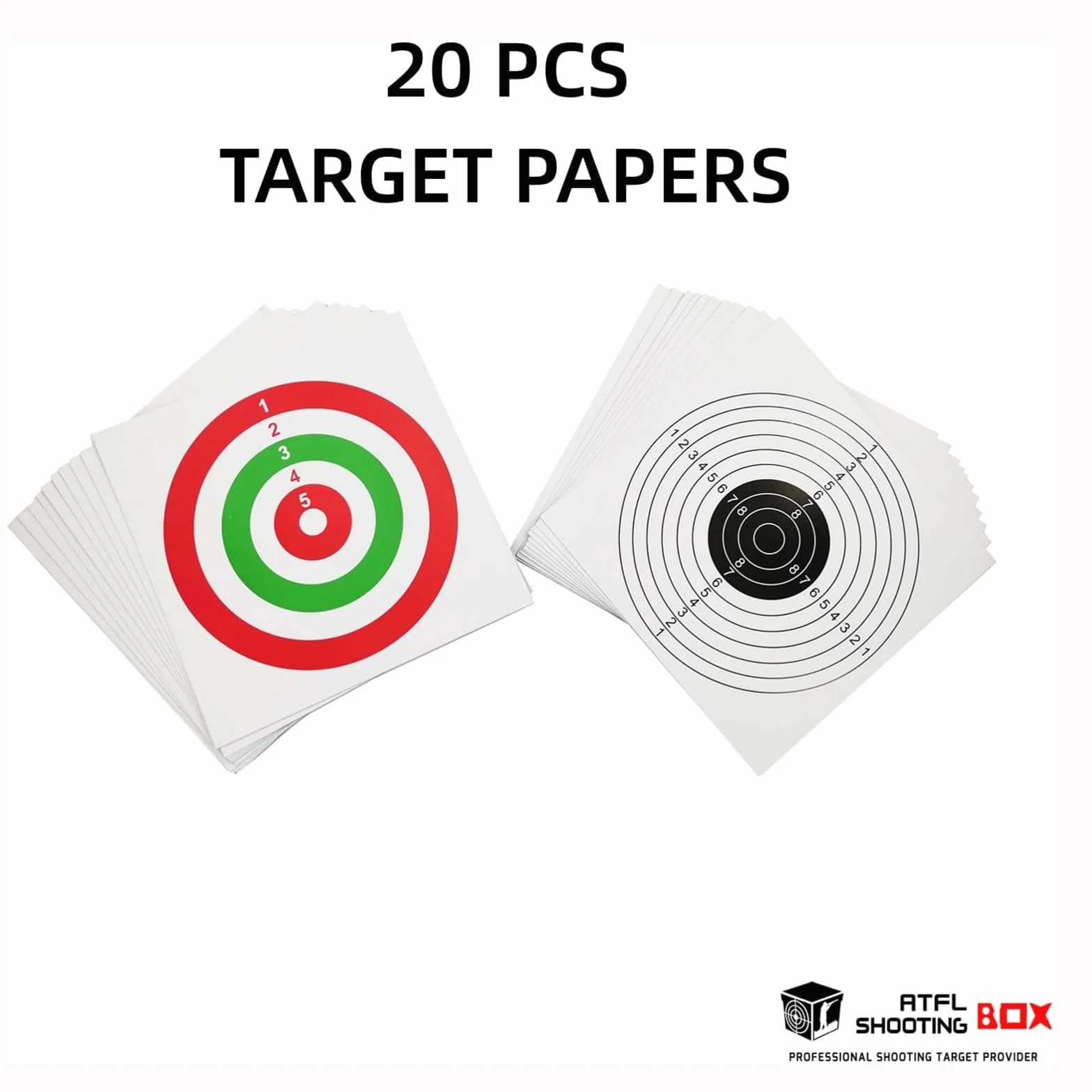 ATFLBOX BB Trap Target con 20pcs Blanco de Papel para Airsoft Pellet Gun Rifle BB Gun