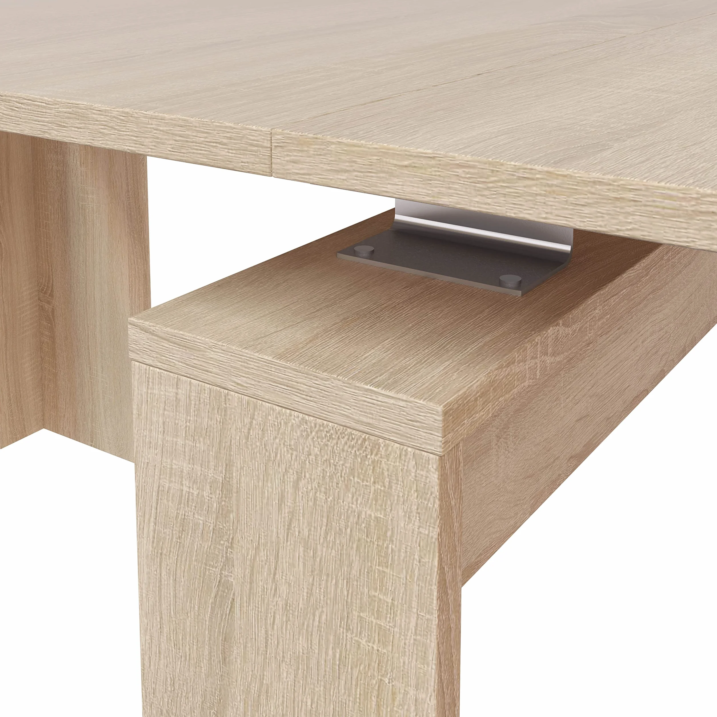 Habitdesign – Mesa Extensible para Comedor, Mesa Ampliable para Salón o Cocina - 5 Posiciones y hasta 10 Comensales - Roble Canadian - 50-235x90x78 cm - Modelo Consola