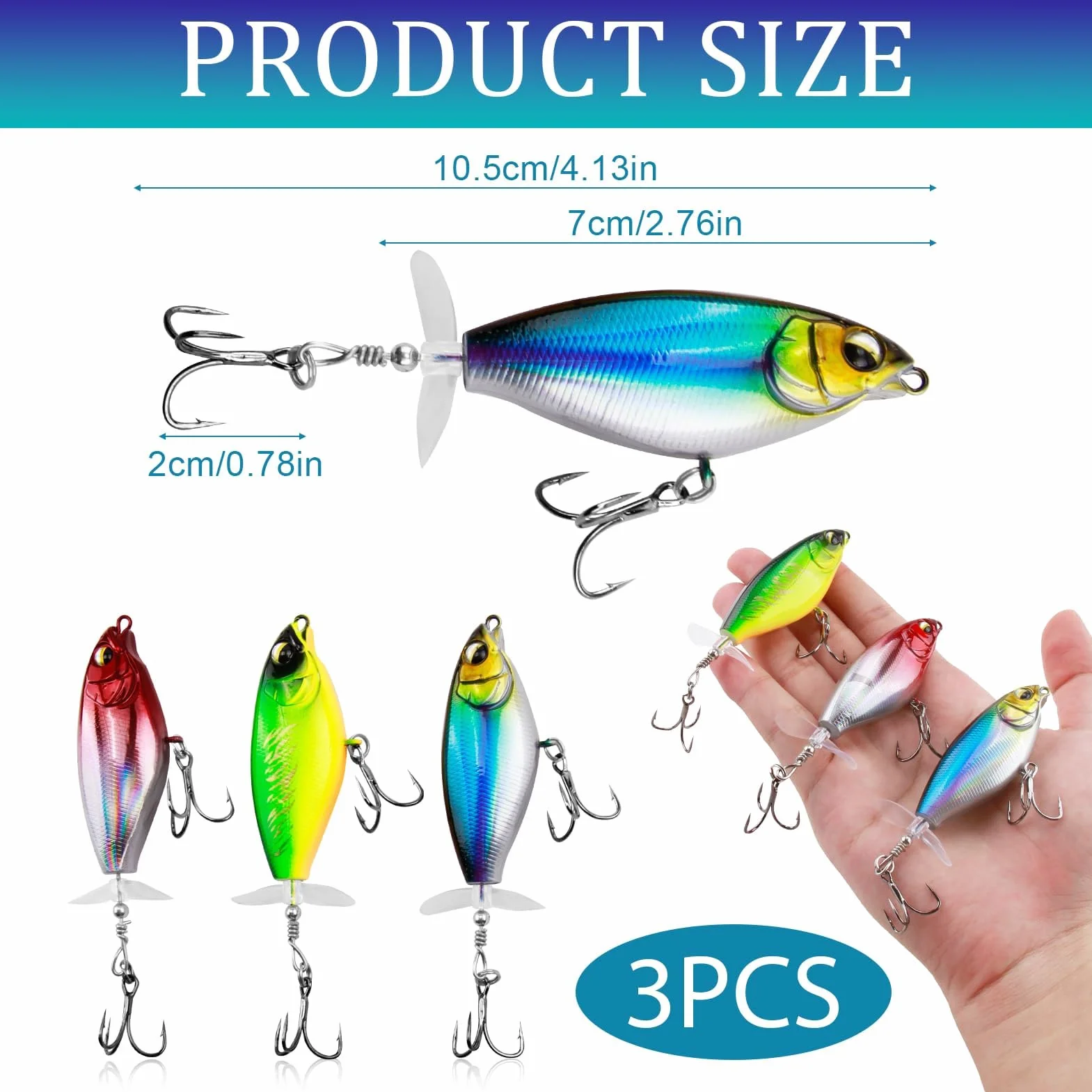 Señuelos Topwater, jigs, señuelos flotantes para lubina, Ideales para Agua Dulce y Salada, máximo Atractivo para la Pesca Deportiva