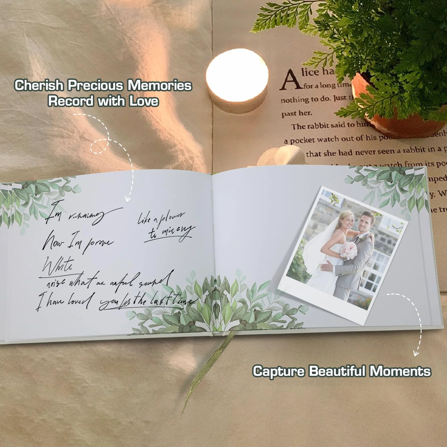 Libro de Visitas Boda Libro de Firmas Bodas Libro de Invitados - 120 páginas 23x17.8 cm diseño simple tapa dura perfecto para bodas y aniversarios