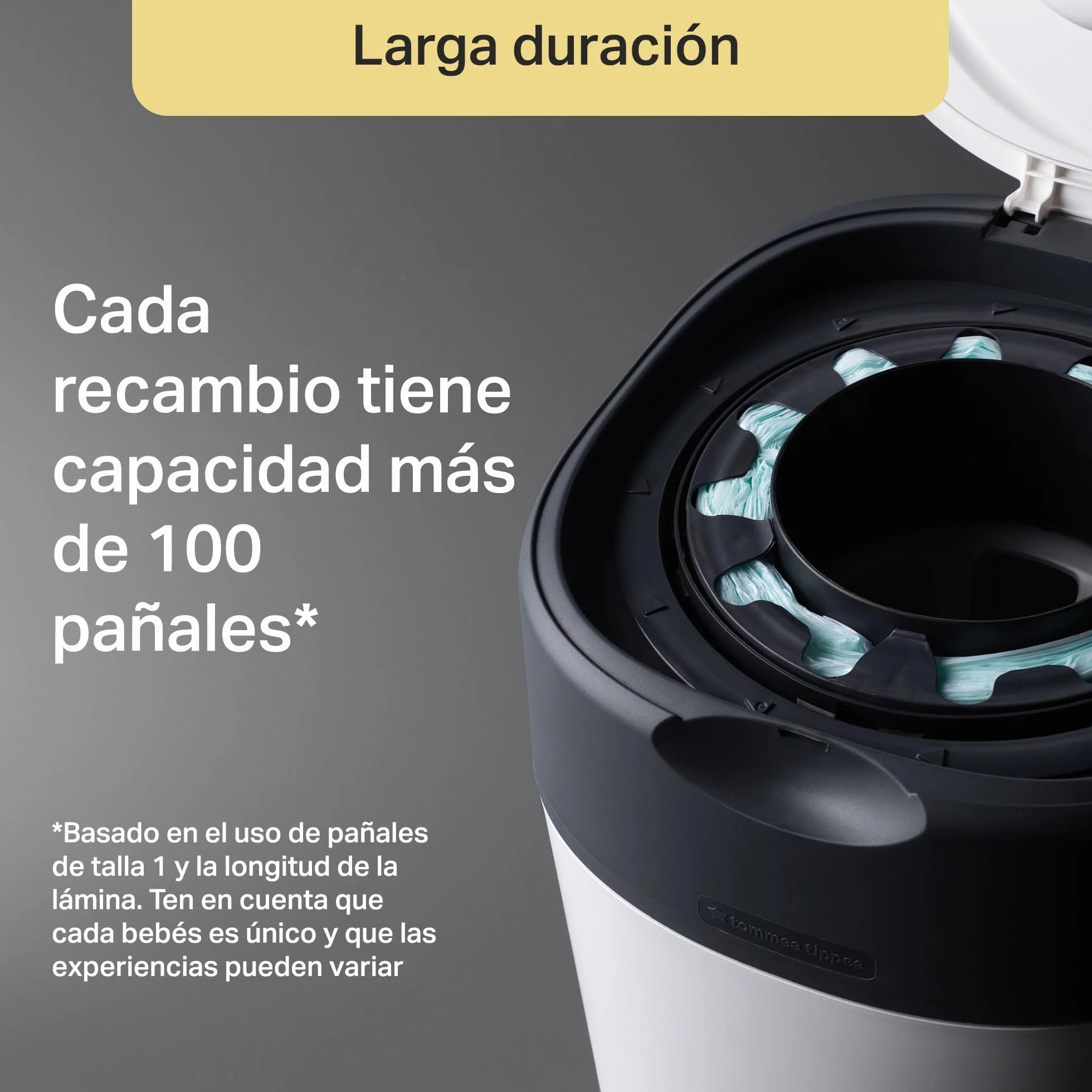 Tommee Tippee Twist & Click Contenedor para Pañales, Pack Exclusivo con 2 Recambios, Protección contra Olores