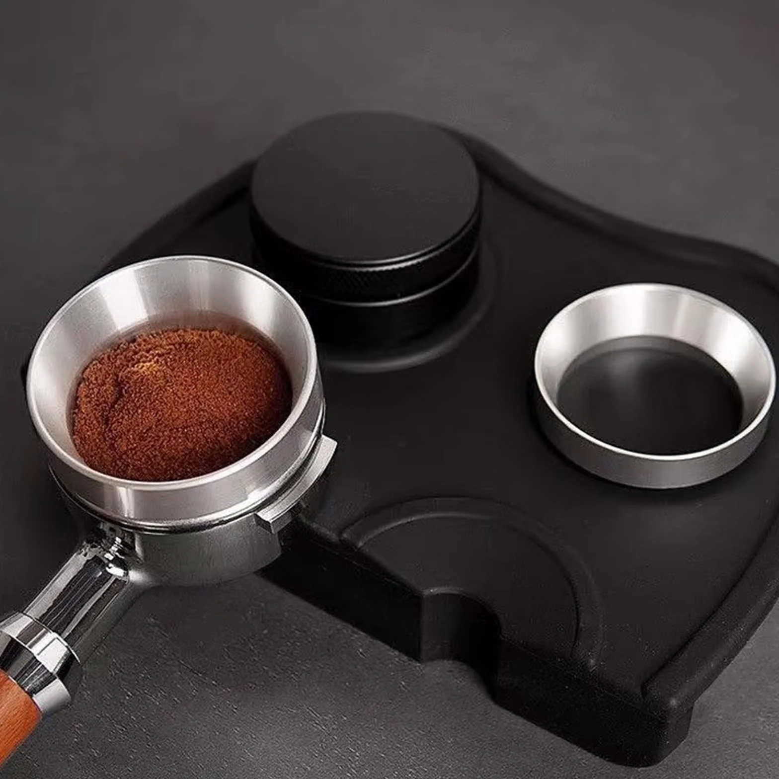 2 unidades de 51 mm de anillo dosificador de café magnético de 51 mm, embudo dosificador, accesorio portafiltros, anillo dosificador de café, embudo para cafetera, embudo de llenado exacto