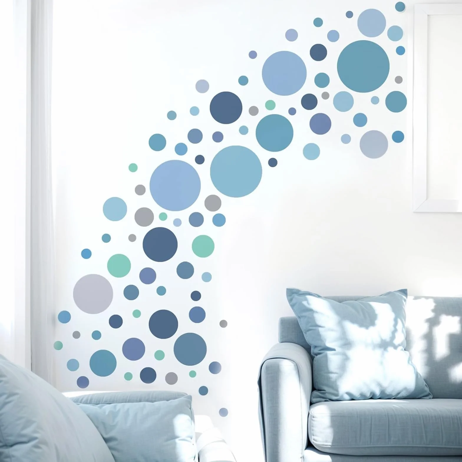 Pegatinas de Pared Puntos PVC Círculo 65 Piezas Decoración Infantil Dormitorio