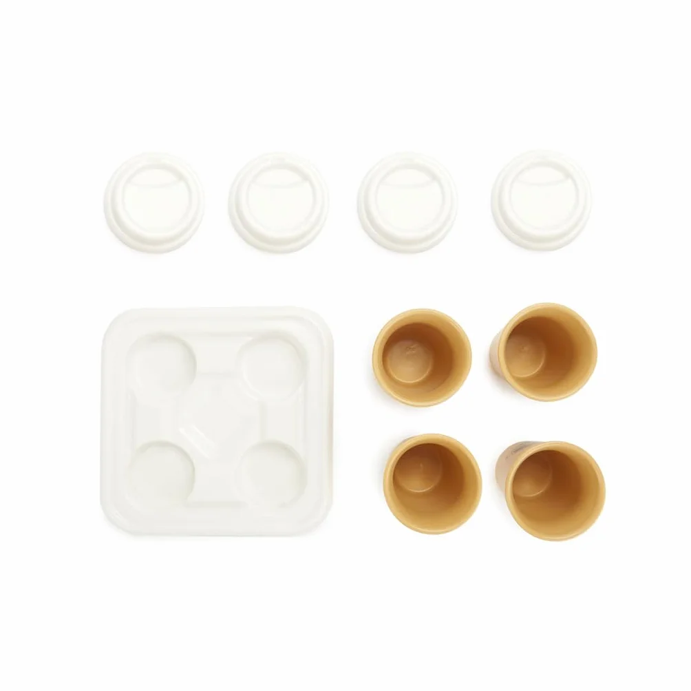 Balvi Set Tazas café Take Away Color Marrón, Blanco Incluyen una Bandeja de Porcelana Porcelana 75 ml