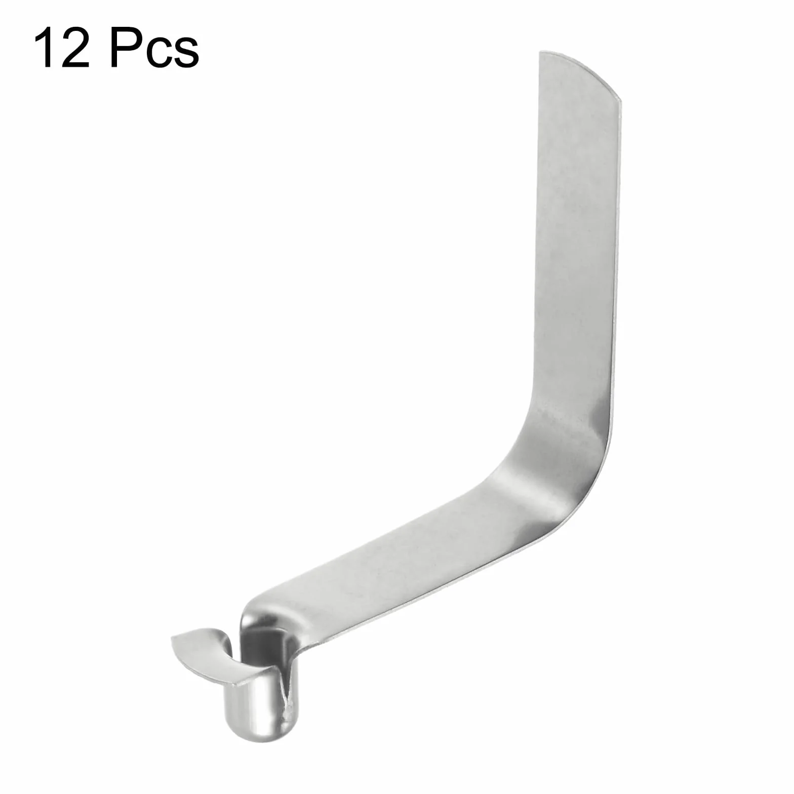 Sourcing Map 12 Piezas Clip de Resorte de Botón Único 32x7.5mm Acero 65Mn para Bloqueo Telescópico de Tubos