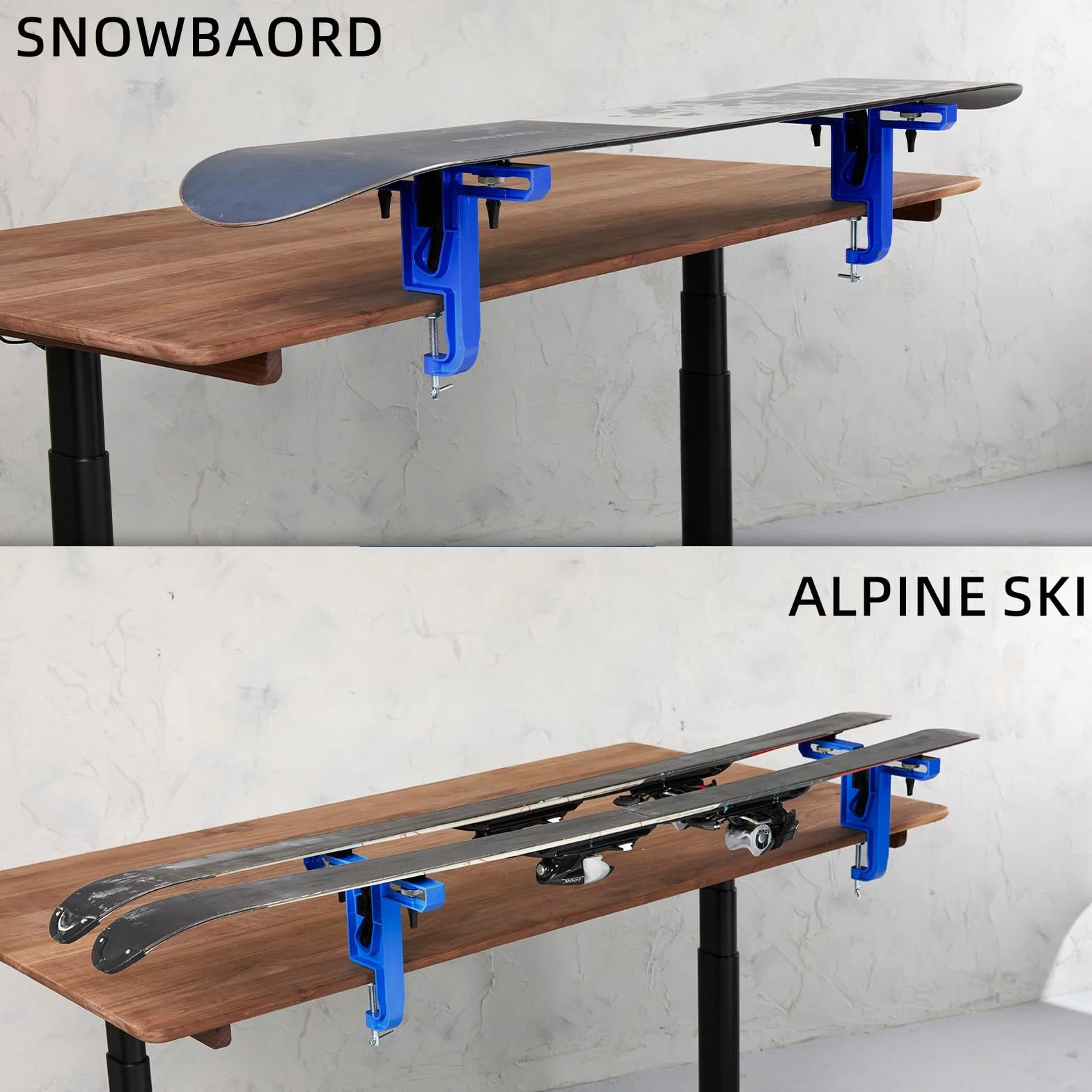 XCMAN Tornillo de banco de esquí y snowboard con ventosa de aluminio 2 piezas