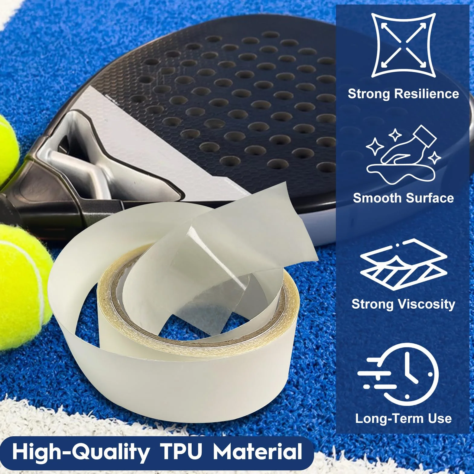 Cinta protectora transparente autoadhesiva 3,5 cm x 5 m para tenis