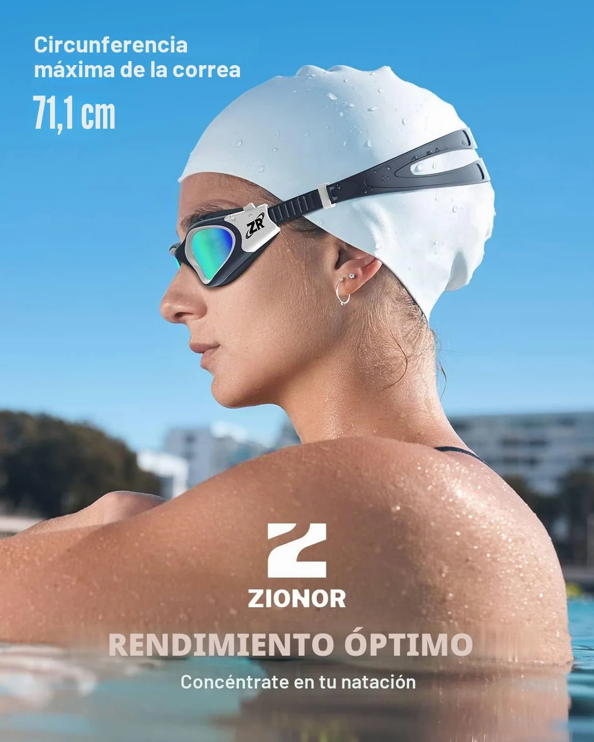 Gafas de natación polarizadas ZIONOR G1 anti niebla UV para adulto