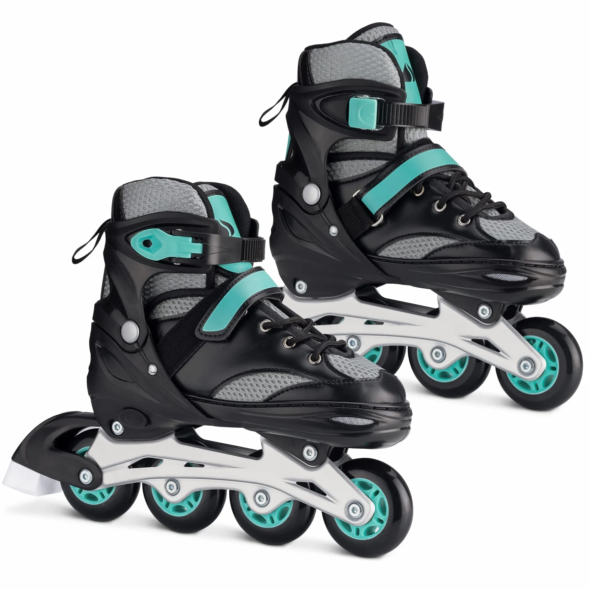 Navaris Patines en línea - Set de 2X patín con Ruedas en Fila - con Freno reemplazable - para niños niña Adulto Mujer - Talla Ajustable