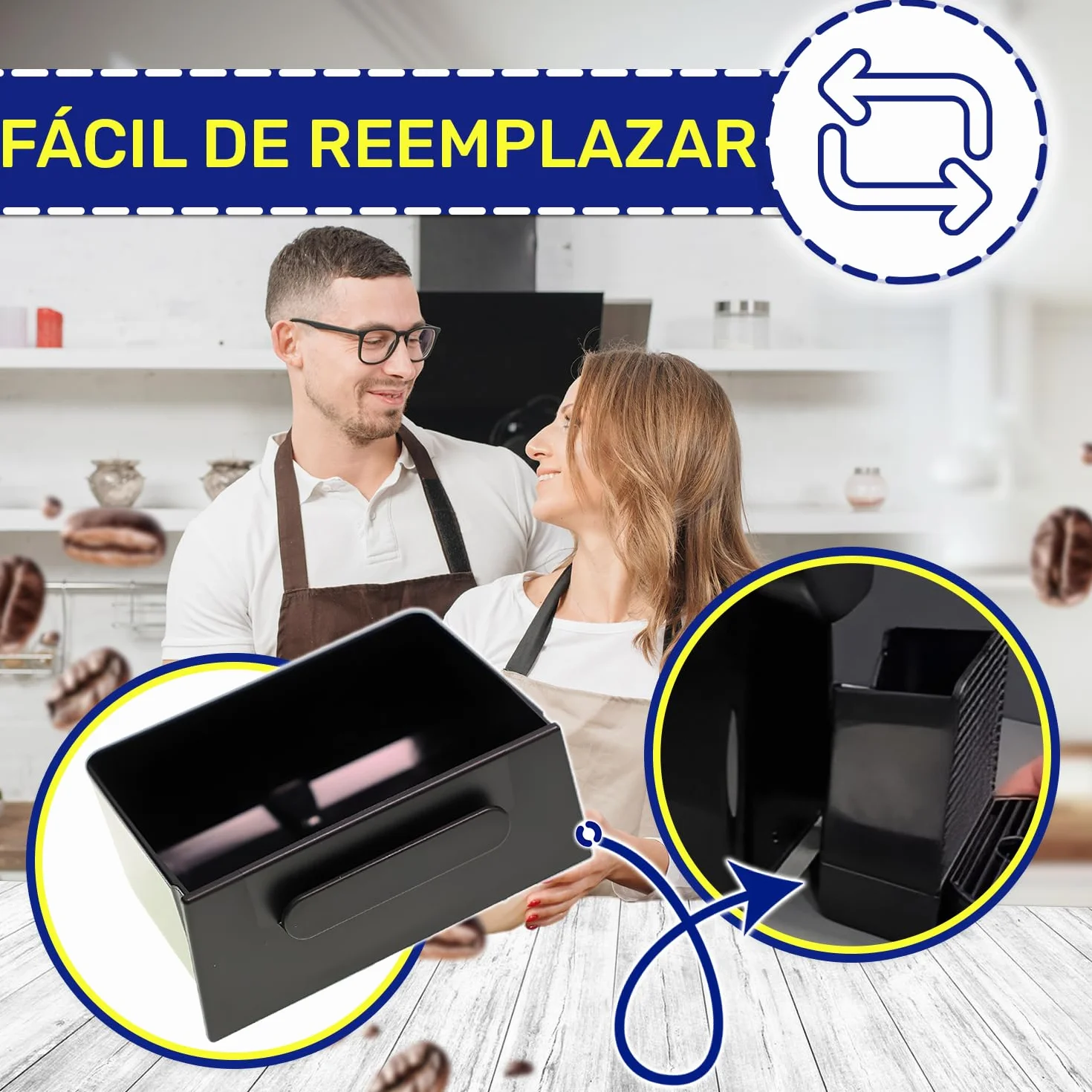 Interna Bandeja para Goteo de Cafetera Capsulas con Código Original FL306036 para DeLonghi para Nespresso Essenza Mini EN85 - Garantía de 10 Años - MONTERAL