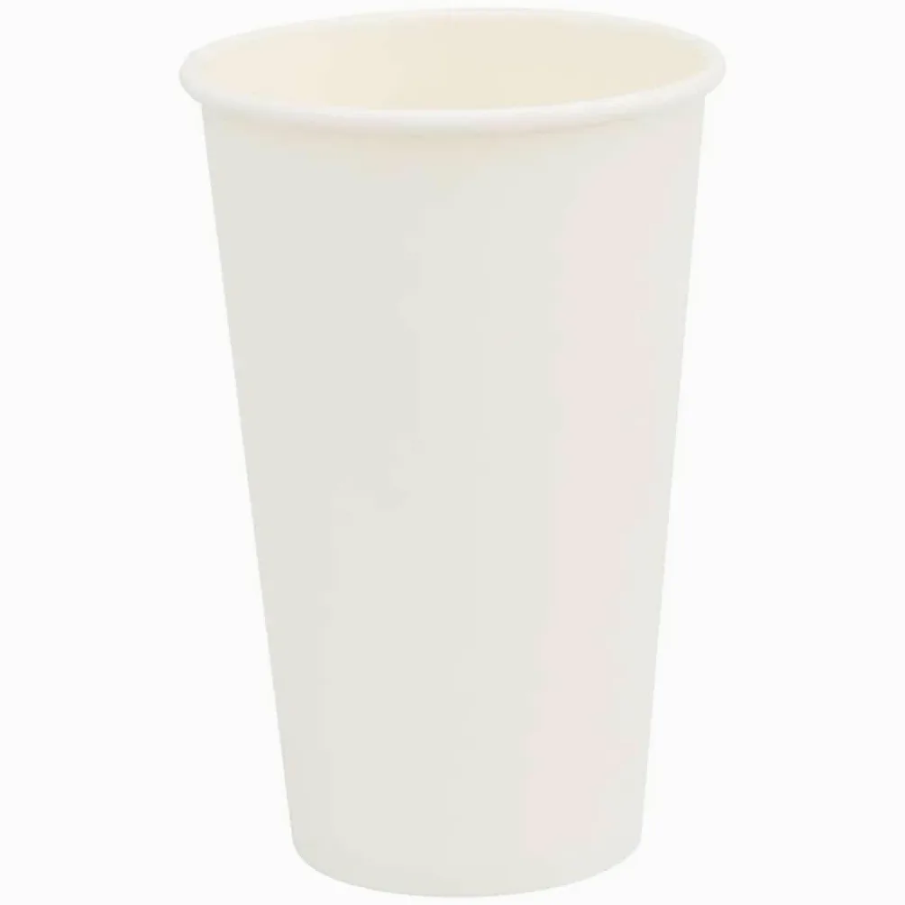 Mangloder Vasos desechables con tapas, 1000 unidades, 400 ml, de papel resistente con revestimiento de polietileno para bebidas calientes y frías, ideales para fiestas, catering, gastronomía, oficina