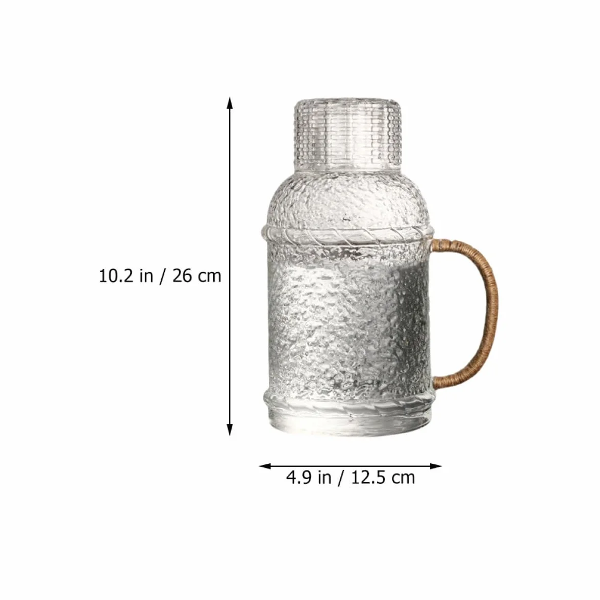 SHOWERORO Jarra de Vidrio para Agua Resistente Altas Temperaturas con Tapa Gran Capacidad para Bebidas Frías y Calientes para Uso Doméstico y Fiestas