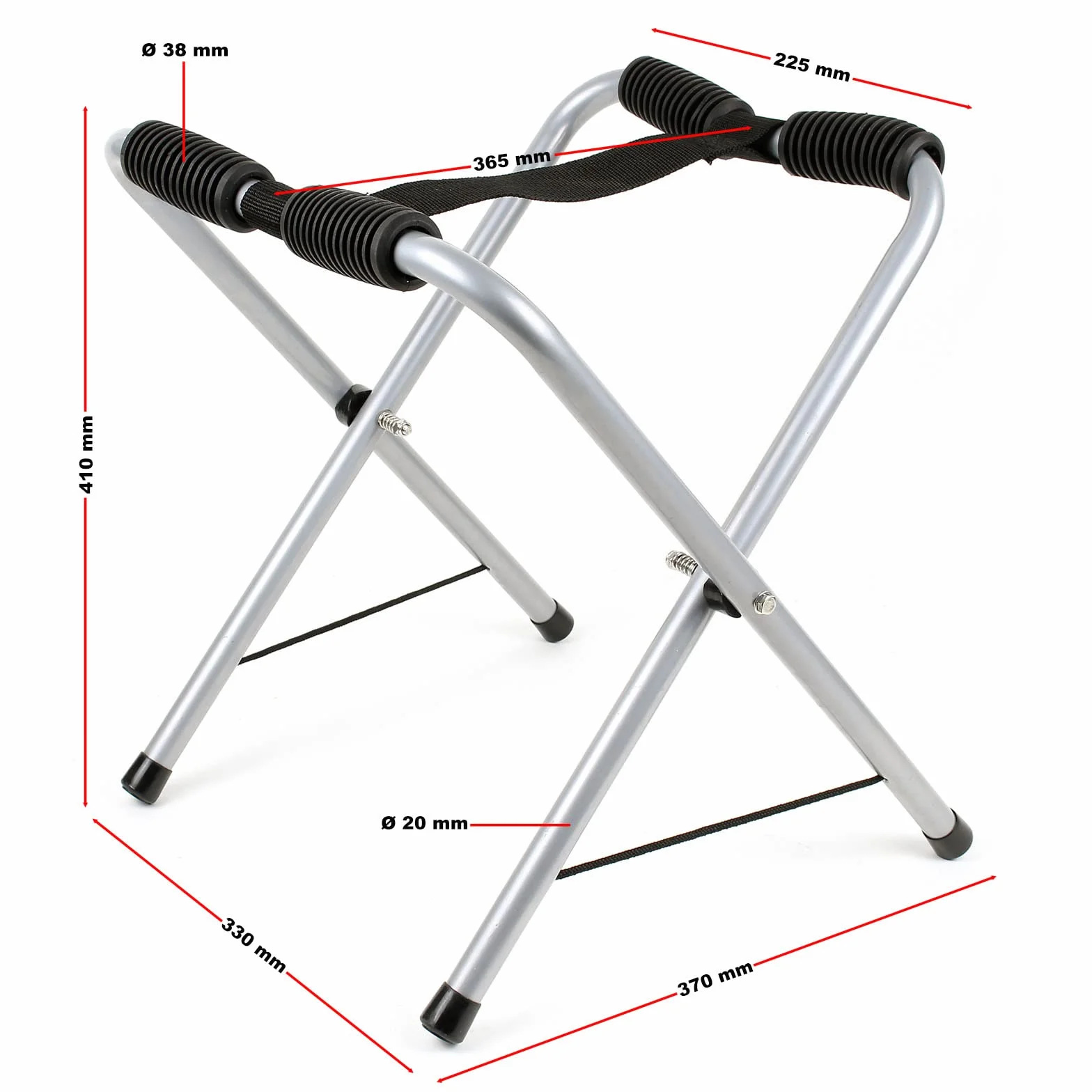 WilTec Soporte para Kayak Plegable 370x330x410mm Estante de Almacenamiento Aluminio