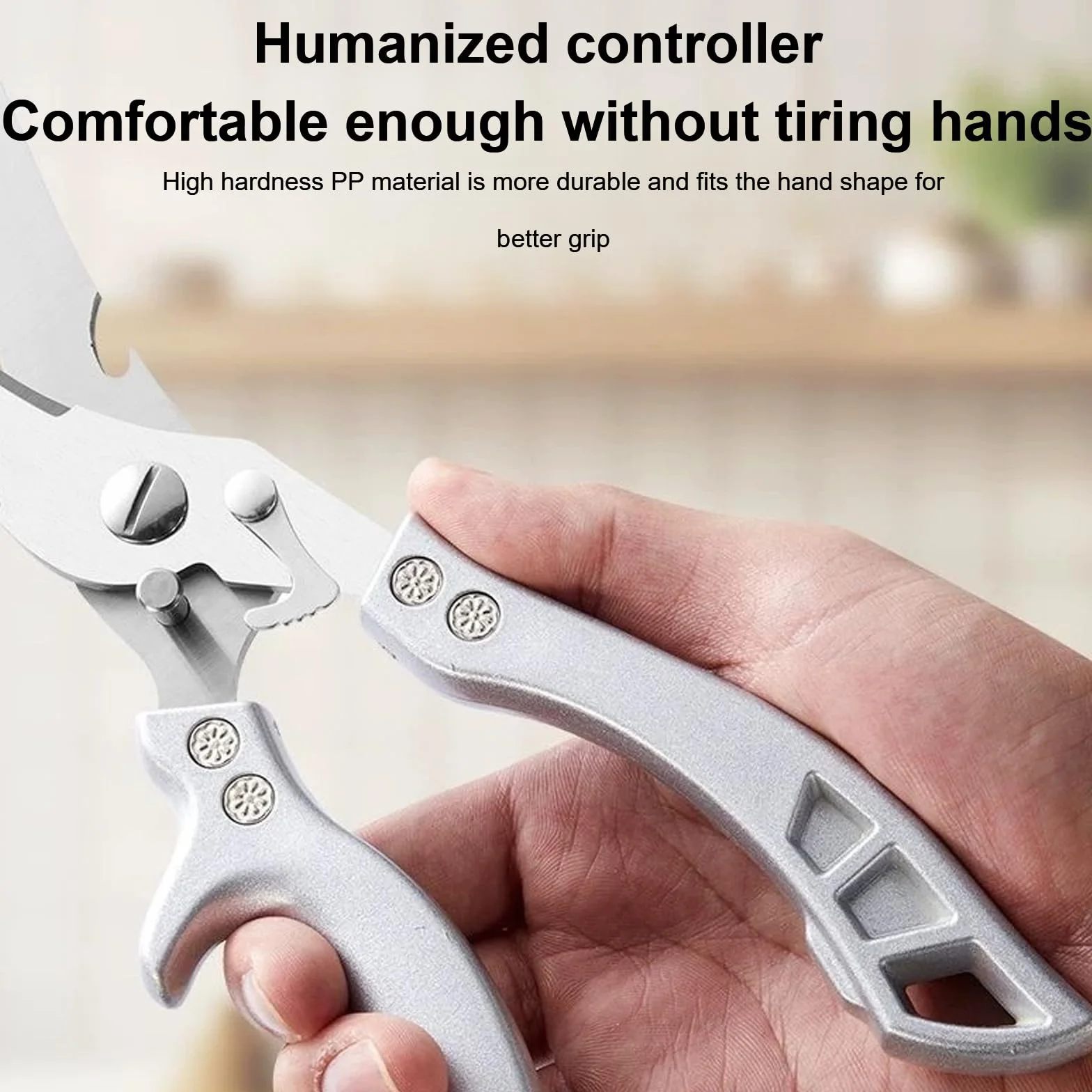 Tijeras para Aves Profesionales de Acero Inoxidable - Cuchilla Dentada, Tijeras de Cocina para Cortar Pollo, Carne con Huesos, Verduras y Pescado