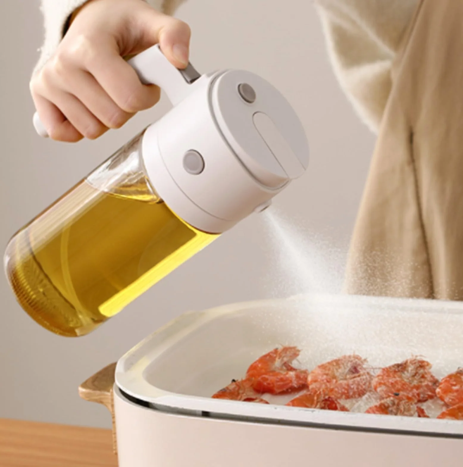 Cocina Dispensador De Aceite Juego De 2 Botellas Rociadoras Aptas For Freidoras De Aire, Ensaladas, Freír Y Asar A La Parrilla. Pulverizador Aceite Spray