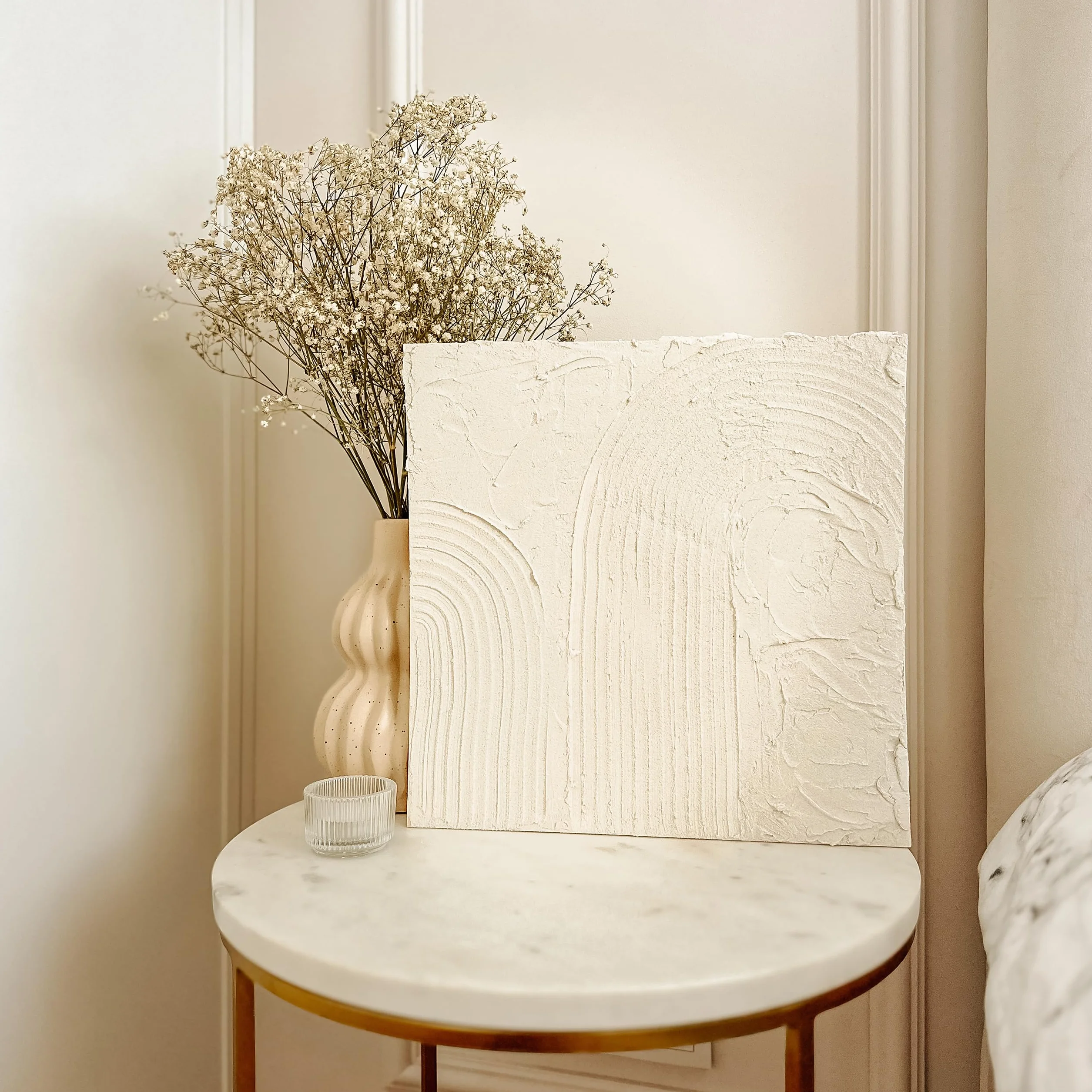 Creative Deco Pasta Estructural de Grano Fino 2 kg | Pasta Blanca para Proyectos Artísticos para Pintura Acrílica | Fácil de Usar con Espátula para Crear Efectos 3D, Estructuras, Texturas