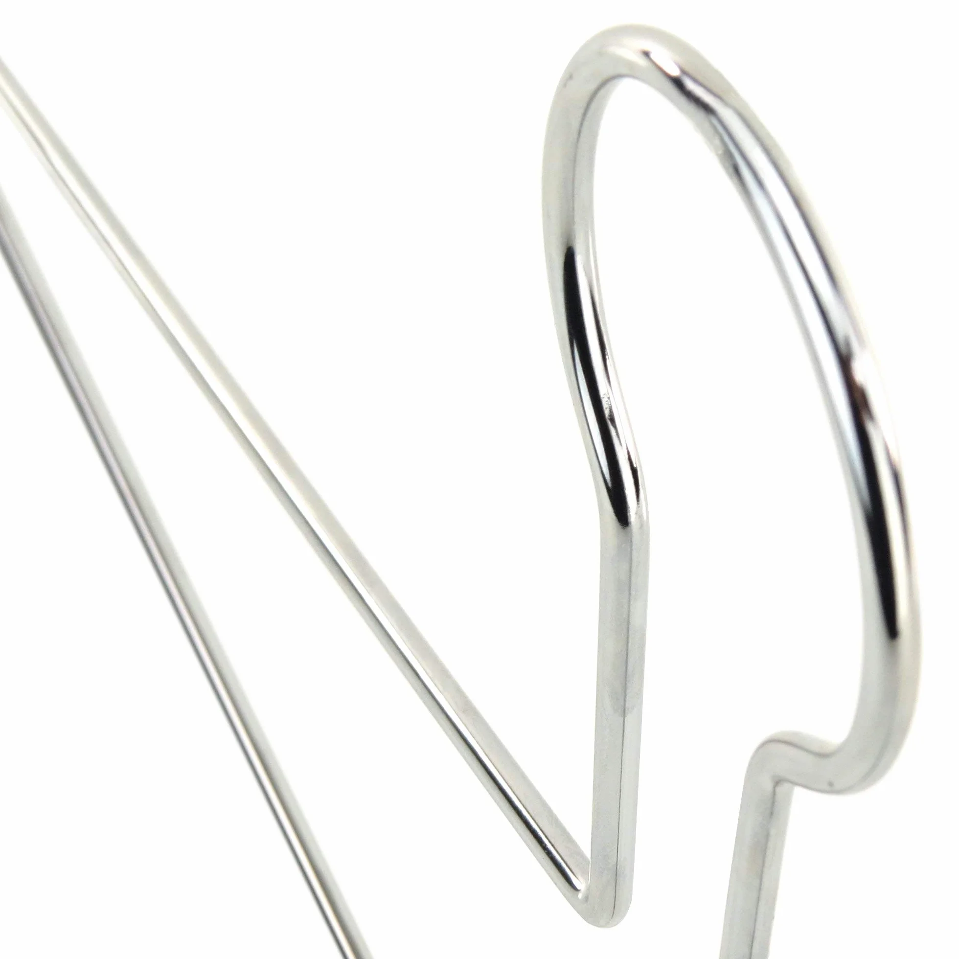 Hangerworld 10 Perchas 43cm Metal Extra Fuerte con Gancho de Seguridad para Hotel y Perchero Burro