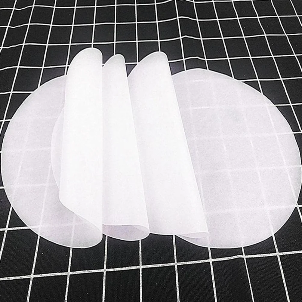 5 Paquetes Papel Pergamino Redondo Antiadherente Hojas de Cera para Hornear Discos para Hamburguesa Bases para Pastel con Recubrimiento de Silicona y, 5 Piezas