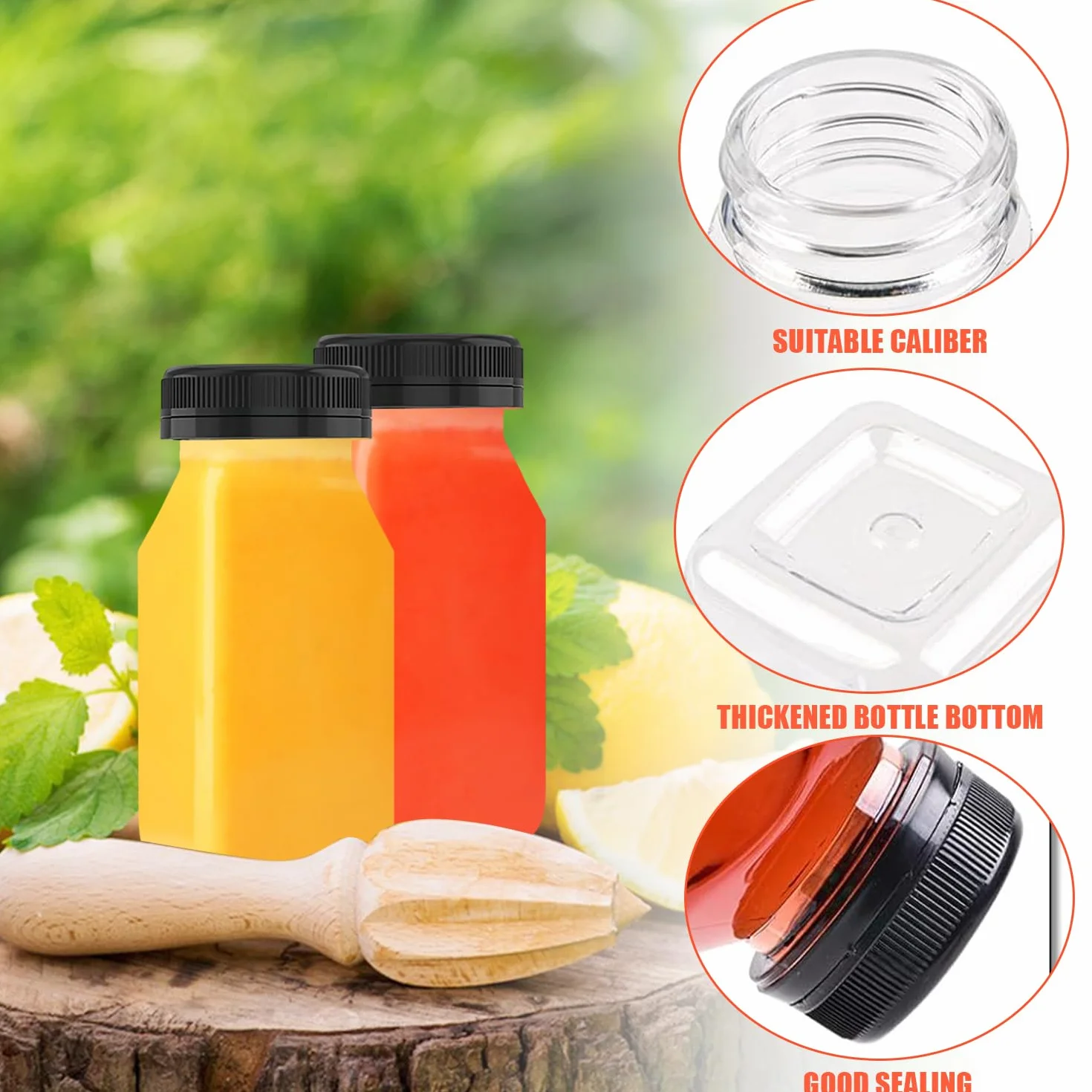 24 Piezas Botellas Plástico Pequeñas con Tapas 120 ml Mini Botella de Bebida Vacía Botellas Zumo Reutilizables Botellas para Shots Transparente para Agua Jugo Batidos Leche Bebidas Caseras