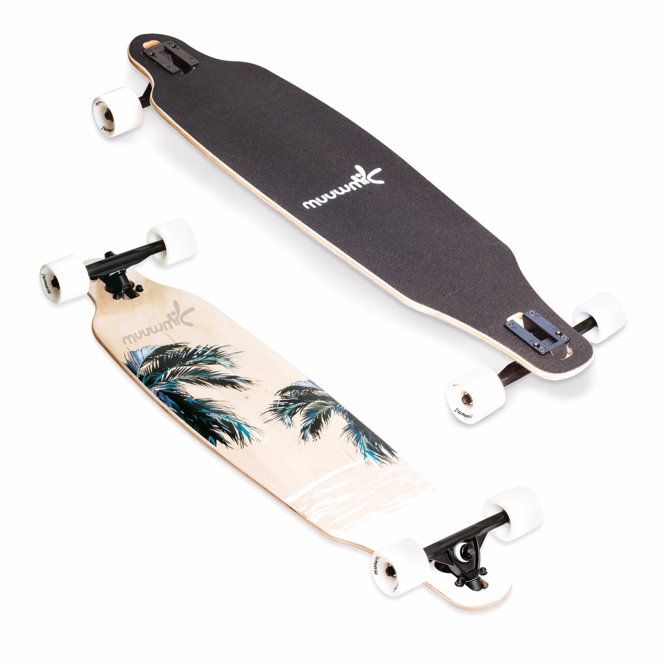 Muuwmi ABEC 7 Longboard for Children and Adults Skateboards with Lighting Wheels