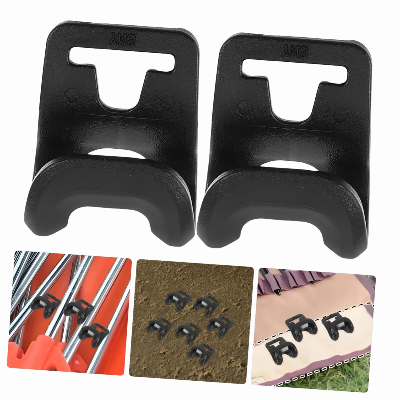 UPKOCH 10 Ganchos de Plástico Conectores para Postes para Tienda de Campaña Accesorios de Camping