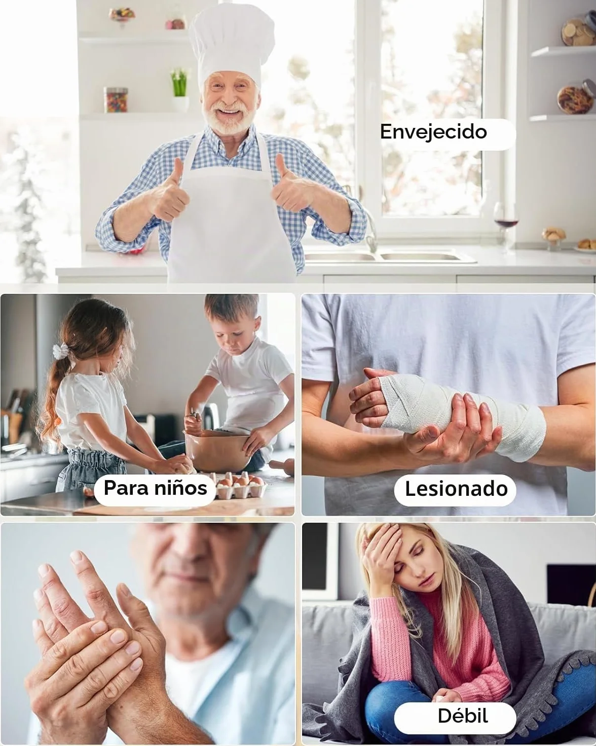 Abrelatas Eléctrico, Abridor de Latas Eléctrico con Apertura y Parada Inteligente, Negro