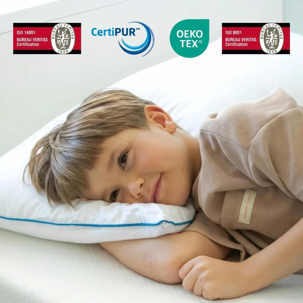 EcusKids Almohada de Bebé Shima 75cm Accesorios para Cama Blanco