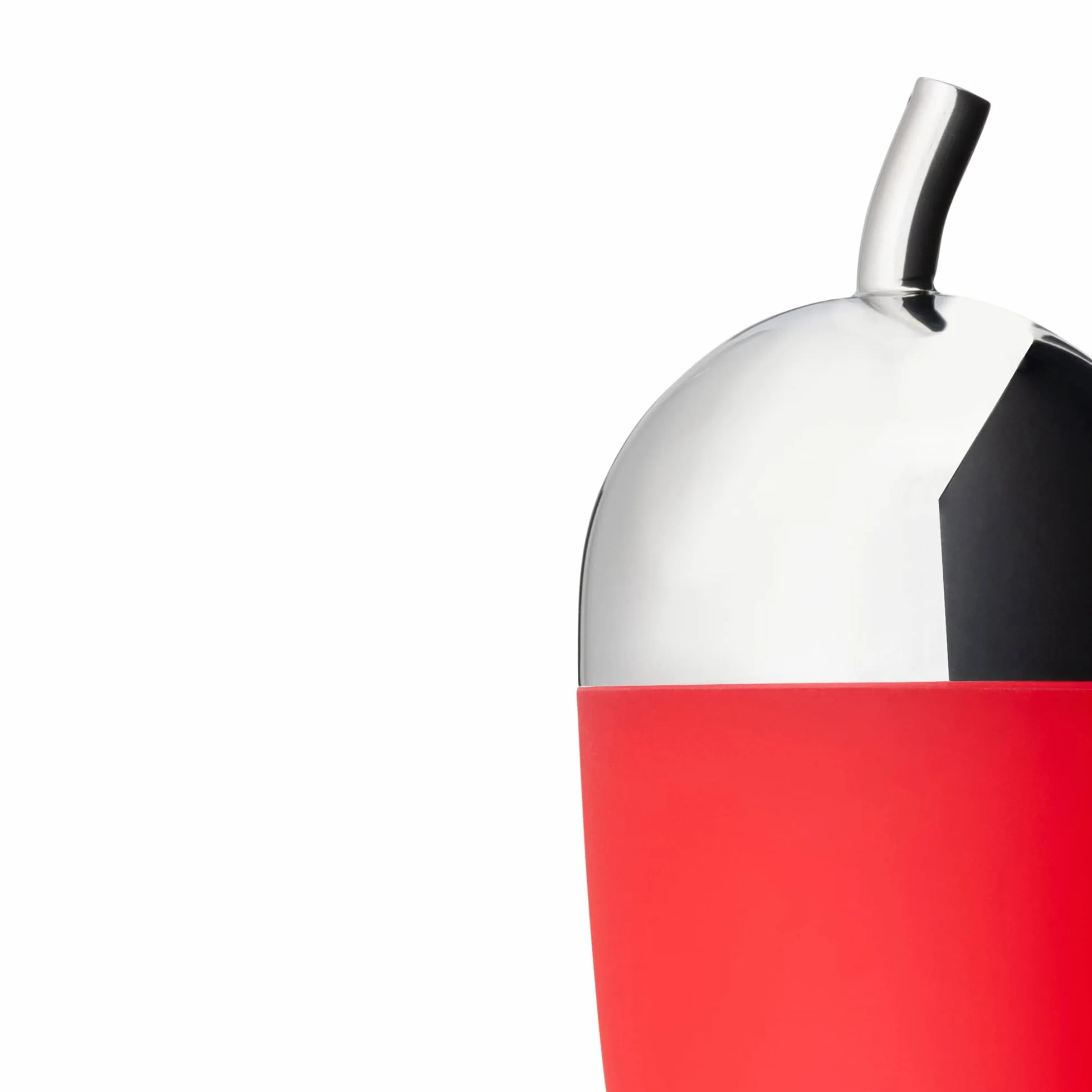 Alessi - Piccantino JHT02 - Picador de Chile de Diseño, en Goma Silicónica, Rojo y Acero Inoxidable 18/10 Brillante