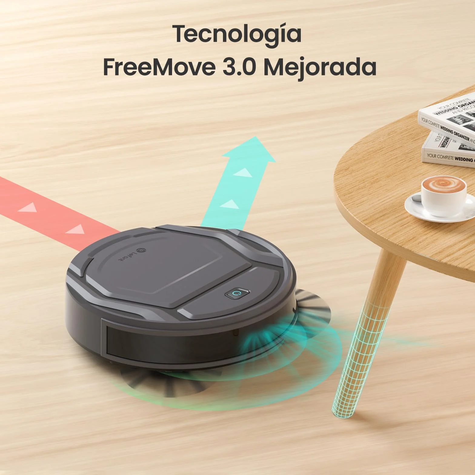 Lefant Robot Aspirador, Succión de 2200 Pa,120 Min Autonomía, Aspirador Robot Sin Enredos, Delgado, Wi-Fi/App/Alexa, Ideal para Pelo de Mascotas, Alfombras de Pelo Bajo (M210 Pro Gris)