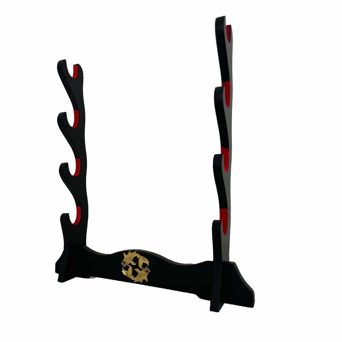 Soporte de Katana de Terciopelo Japonés Acolchado - Estante de Exhibición de Samurai 4 Niveles