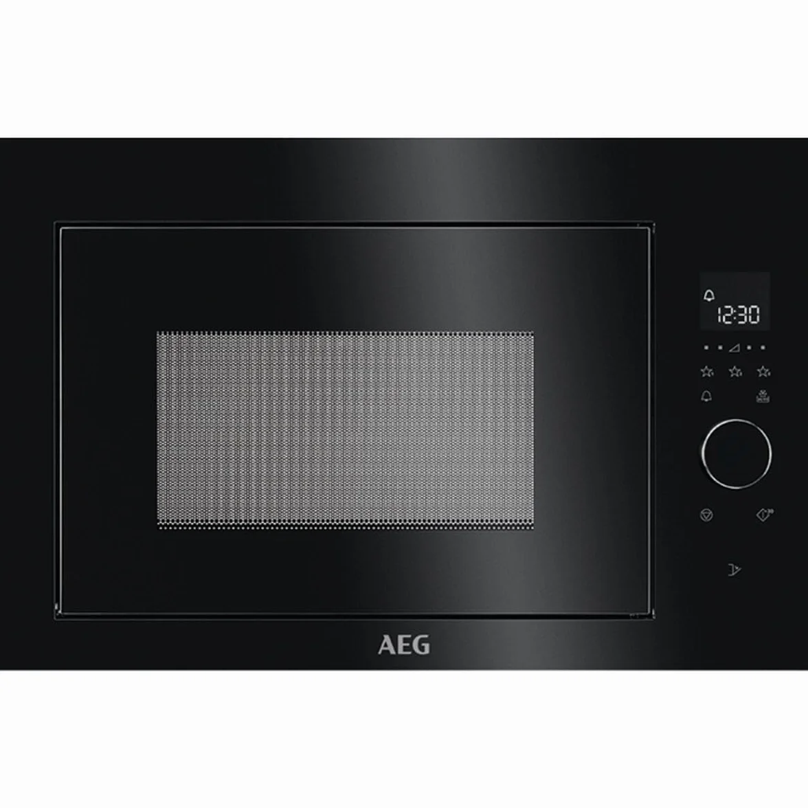 AEG MBE2657SEB Horno Microondas Integrable, 900 W, Capacidad 26 L, Display LCD, Luz interior, Apertura Electrónica, Programa Descongelar, Color Negro