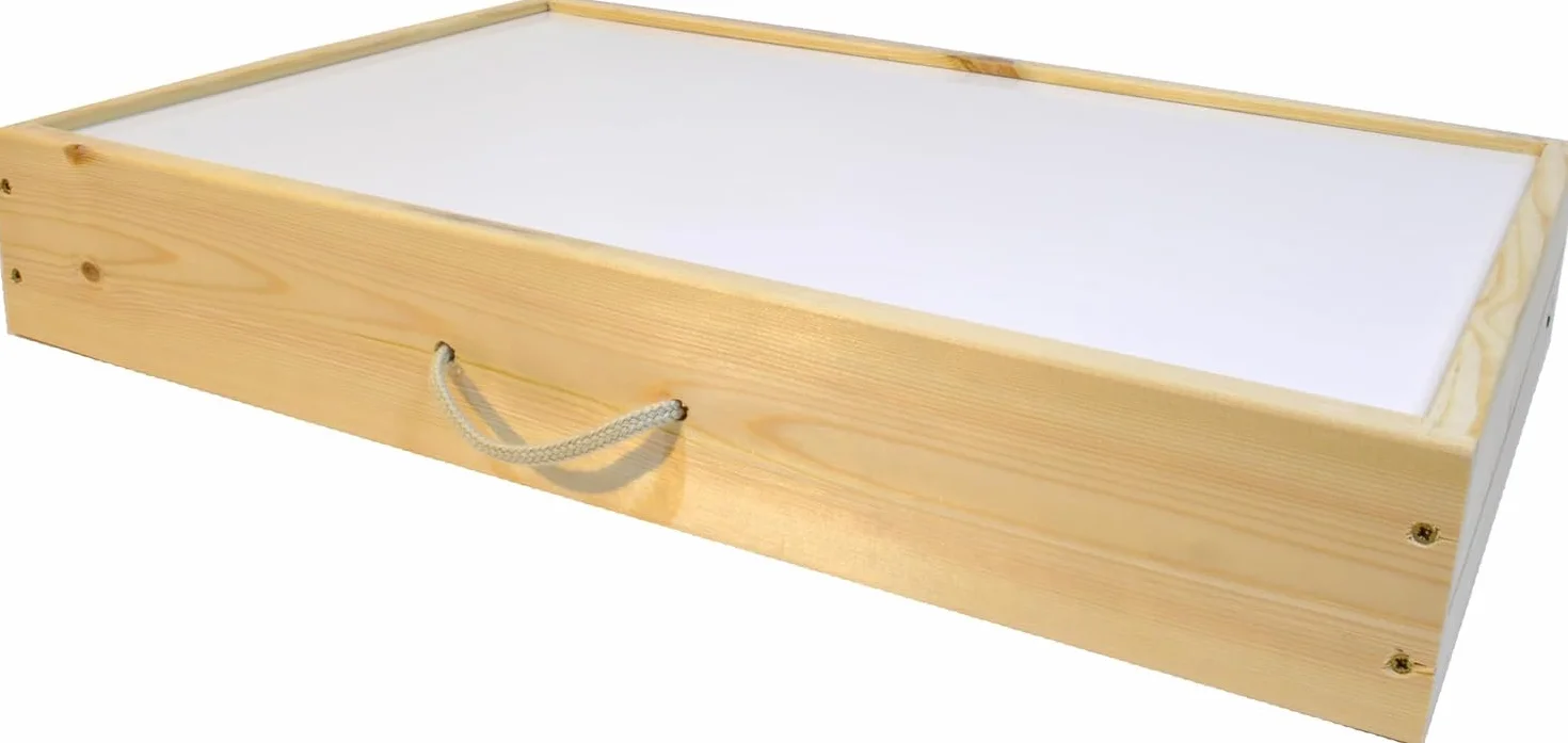 Mesa de Luz Montessori Infantil de Madera con Luz LED Regulable – Juego Sensorial y Educativo – Fabricada en España – Varios Tamaños