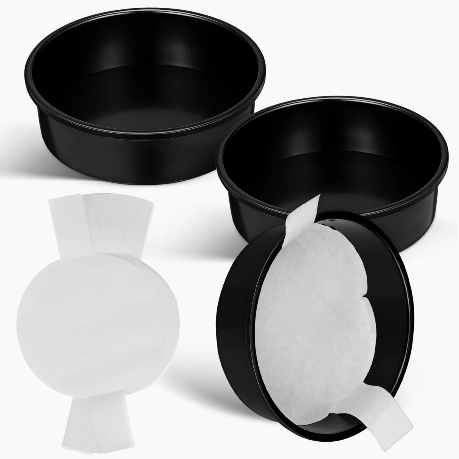 SOLUSTRE 3 Piezas Moldes Redondos para Tartas de Horno Antiadherente para Repostería y Profesional