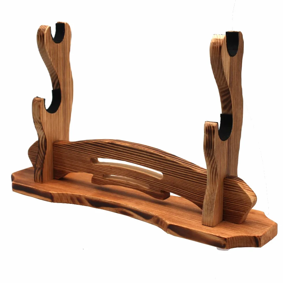 BiJun Soporte para Espada Katana de Madera, Montaje en Pared para Katana Wakizashi Samurái