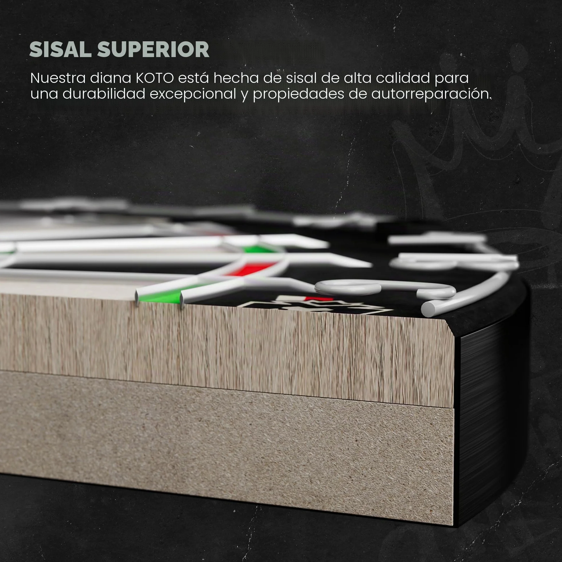 KOTO Diana Profesional King Pro Dartboard Steeltip Oficial Ultra Alambre Fino Bristle Premium Juego de Dardos