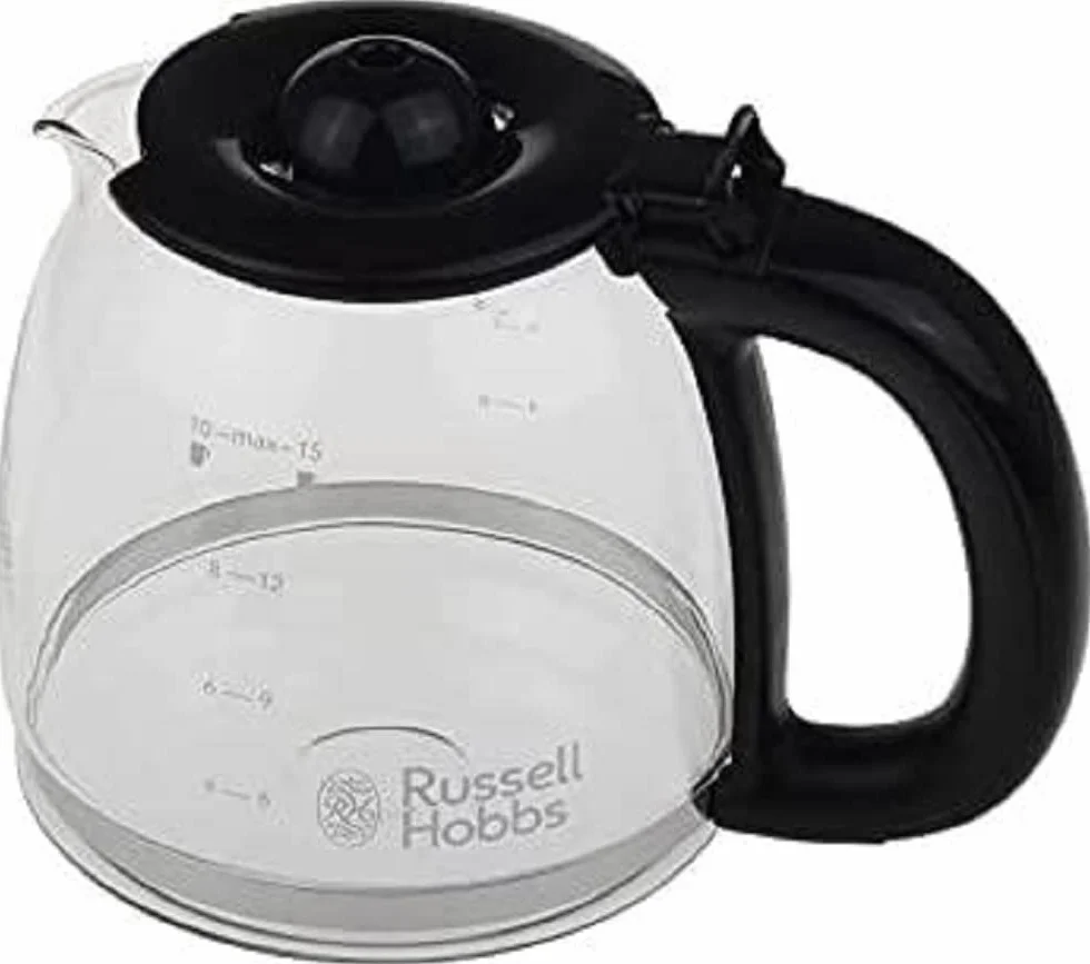 Russell Hobbs Jarra de Cristal para La Cafetera de Goteo Adventure 24010-56 / Colours+ Digital 24031-56, 24033-56, 24034-56 / Victory 24030-56 - Jarra Cristal de Recambio - 700214