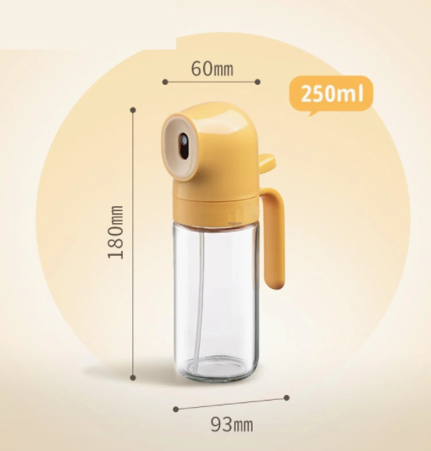 Dispensador de Aceite y Vinagre Pulverizador De Aceite Cocina Sin Portátil Apto For Freír Ensaladas En Freidora Aire Jarra de Aceite(Grün)