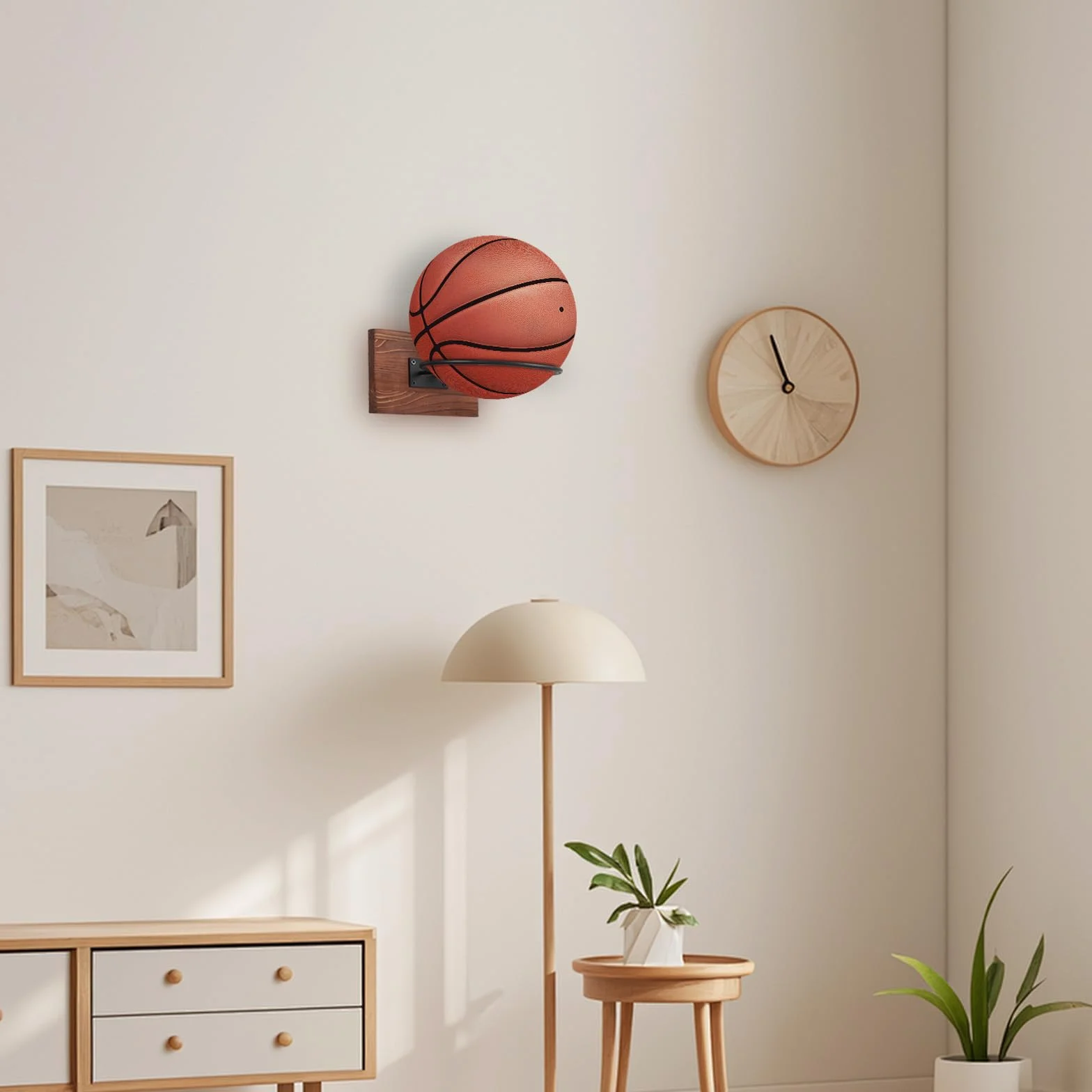 Soporte de Pared para Pelotas de Fútbol Baloncesto Rugby Exhibición Almacenamiento