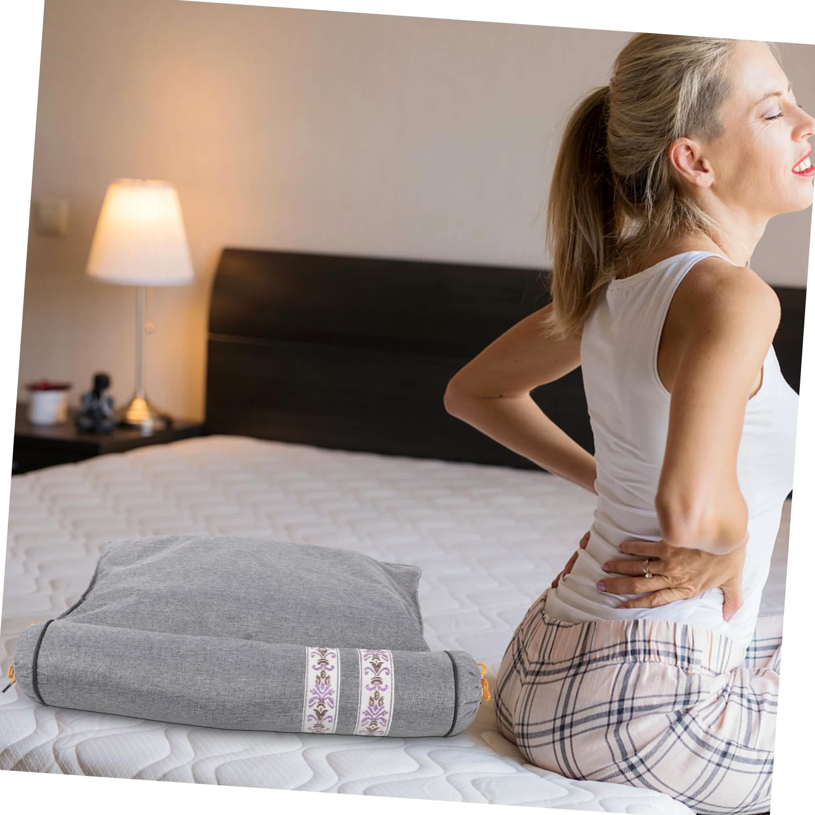 Alipis Almohada Inteligente Cervical de Tela, Soporte para Cuello y Zona Lumbar, Portátil y Cómoda para Oficina, Barco y Descanso Diario