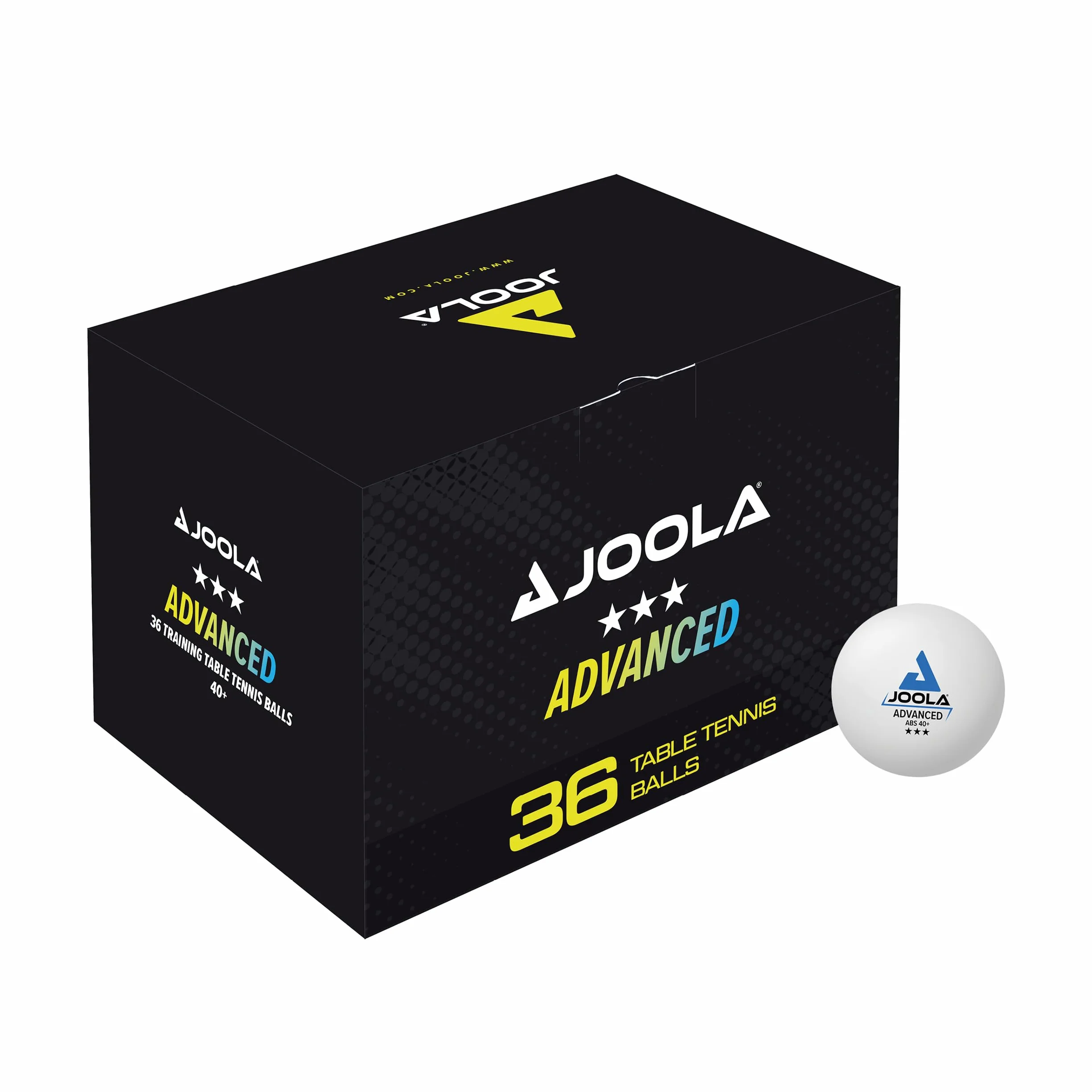 JOOLA Premium Table Tennis Balls 3 Stars 40+ mm Training Advanced
