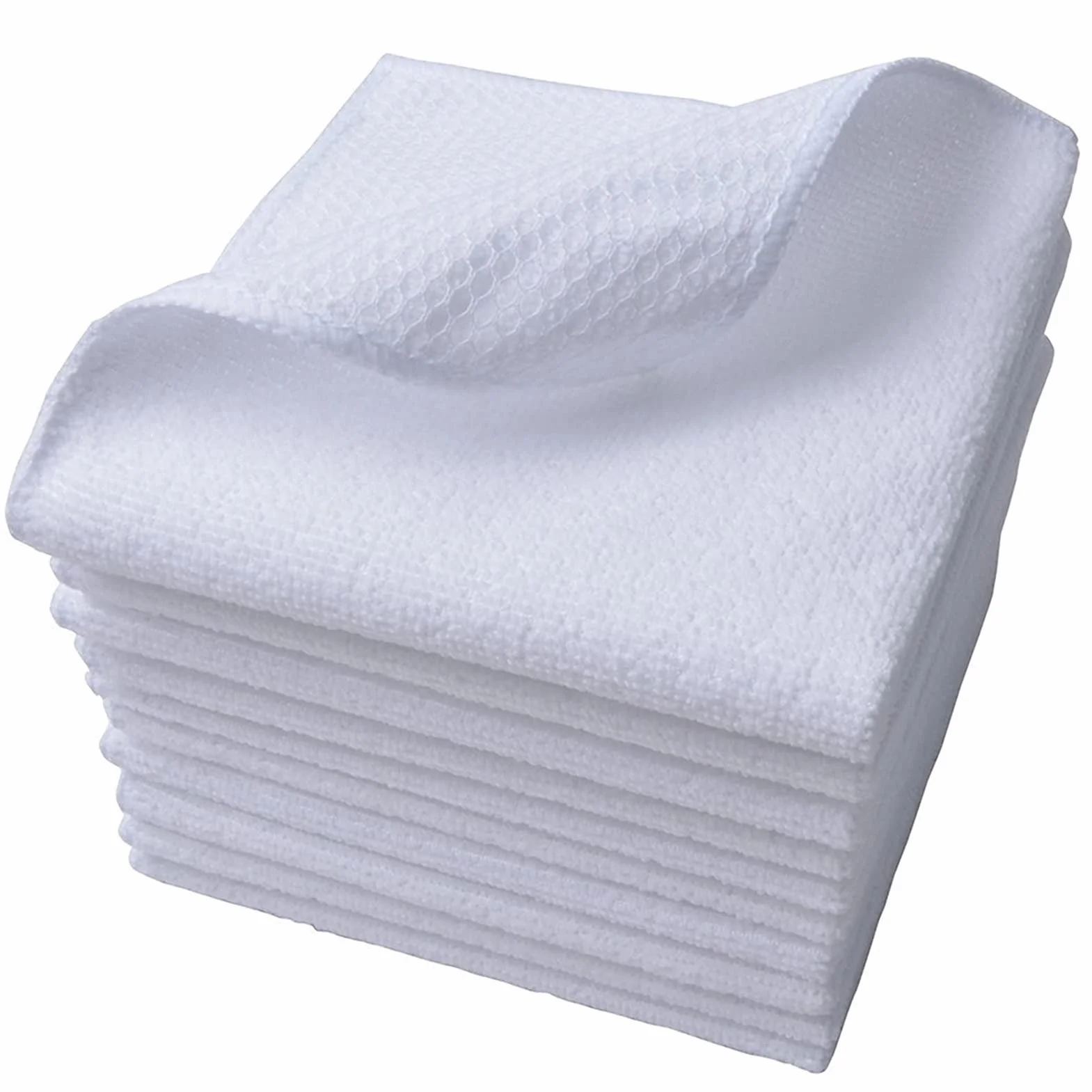Paños de cocina de microfibra superabsorbentes, los mejores paños de limpieza de cocina con lado de poliéster, paquete de 10 unidades, color marrón, altamente eficaces para un secado rápido y