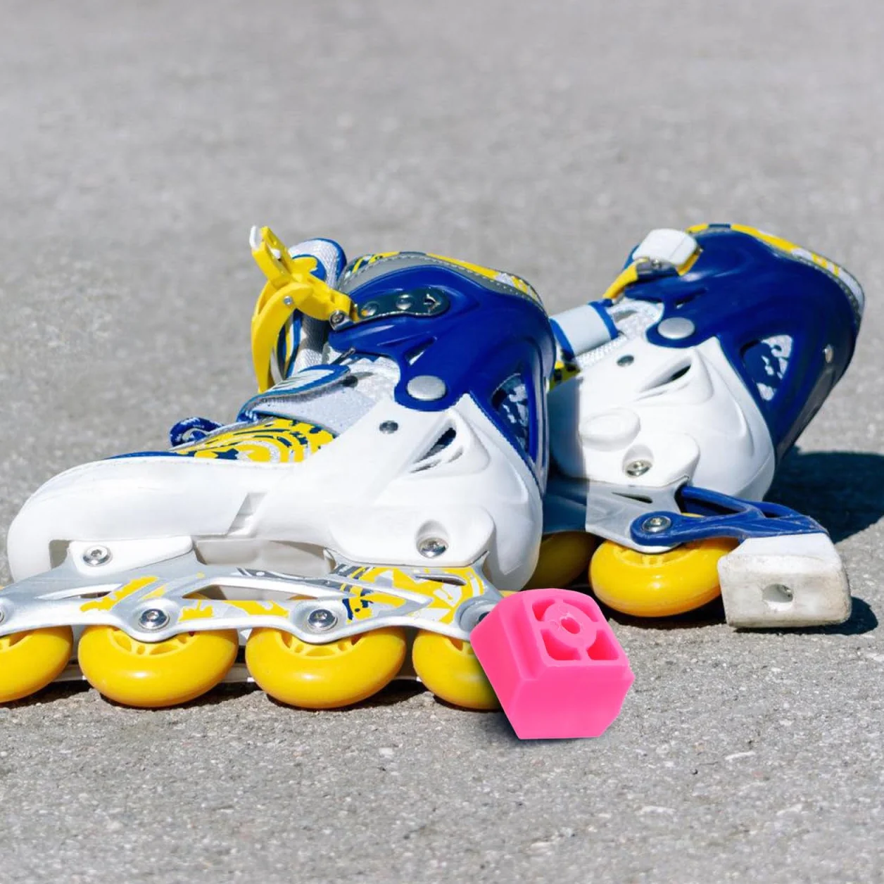 BESPORTBLE 2 piezas Universal Antideslizante Patines Freno Tope para Niños Patines en Línea Freno de Repuesto