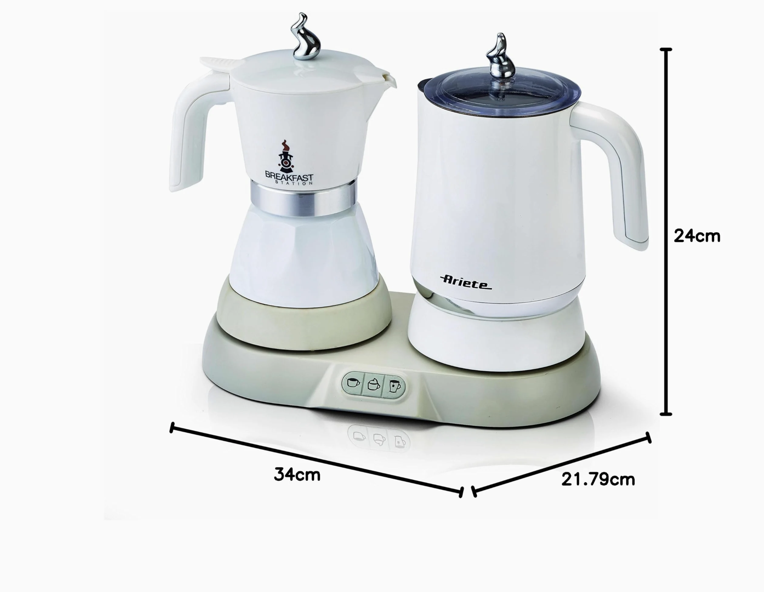 Ariete 1344 Independiente - Cafetera (Independiente, Cafetera moka eléctrica, 0,25 L, 500 W, Blanco)
