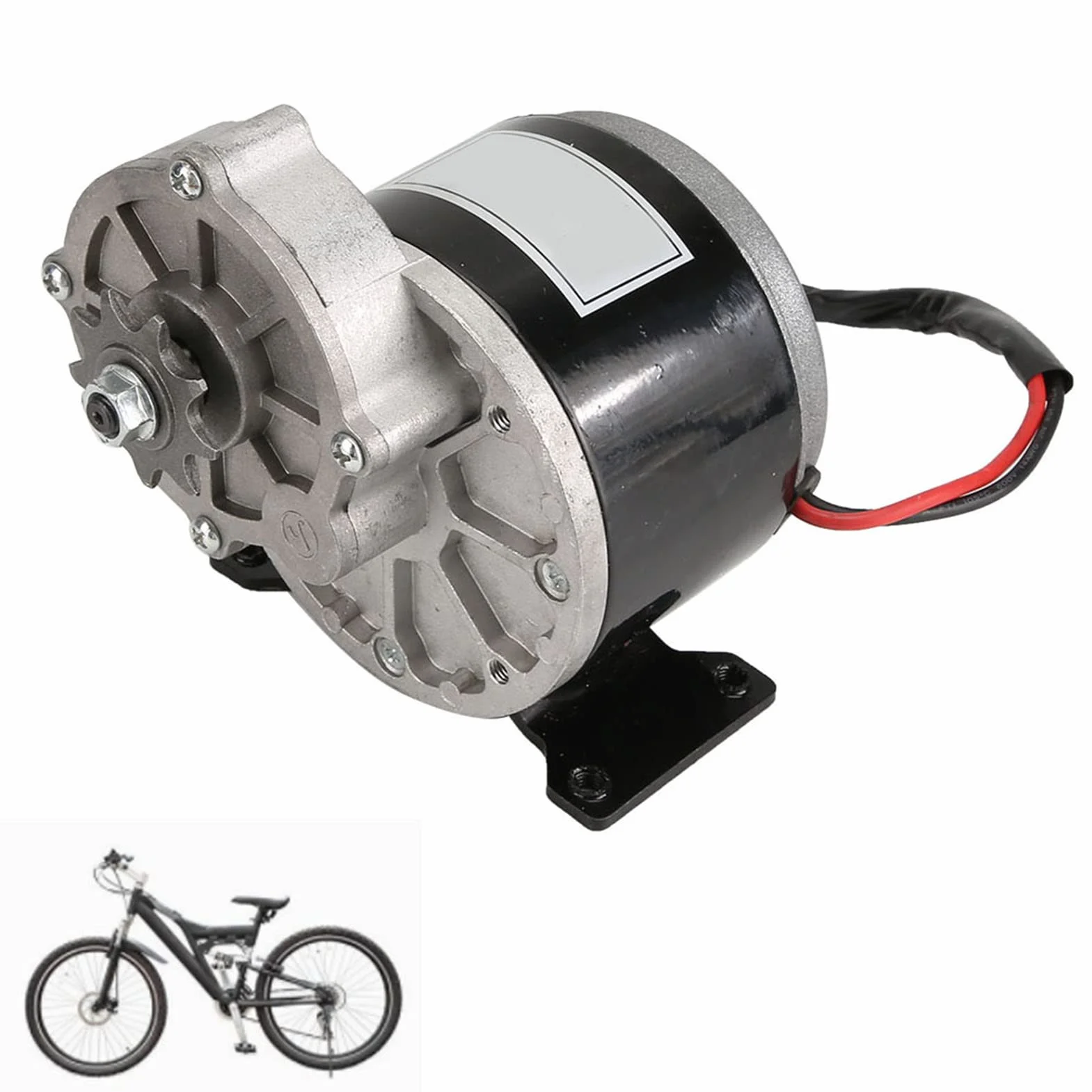 KIMISS Motor con Piñón 12V 250W, Engranaje de 9 Dientes, Reducción de Motor de CC sin Escobillas para Scooter Eléctrico