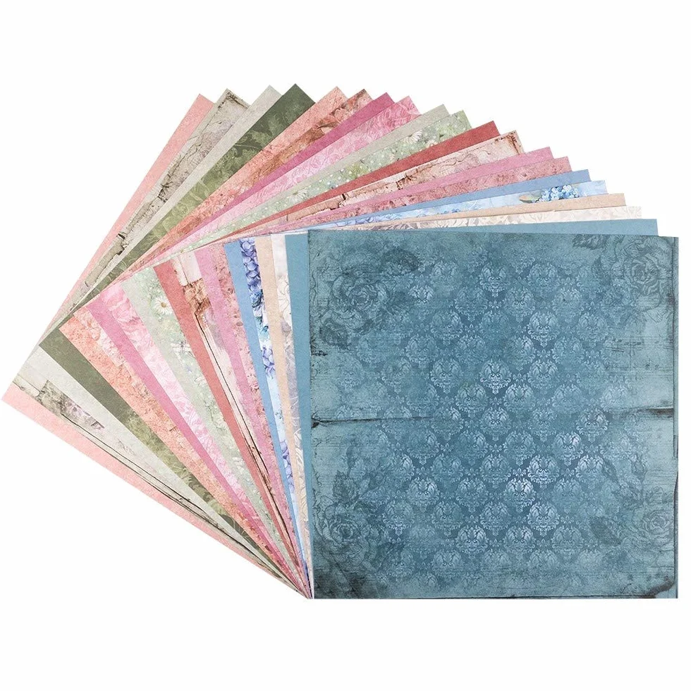 Ideen mit Herz Papeles Duo-Design | Bloc con 20 Hojas de Craft | 25 x 25 cm | 250g/m² | Impreso por Ambas Caras | Papel de Diseño con Motivos | Ideal para Scrapbooking (Decoración 02)