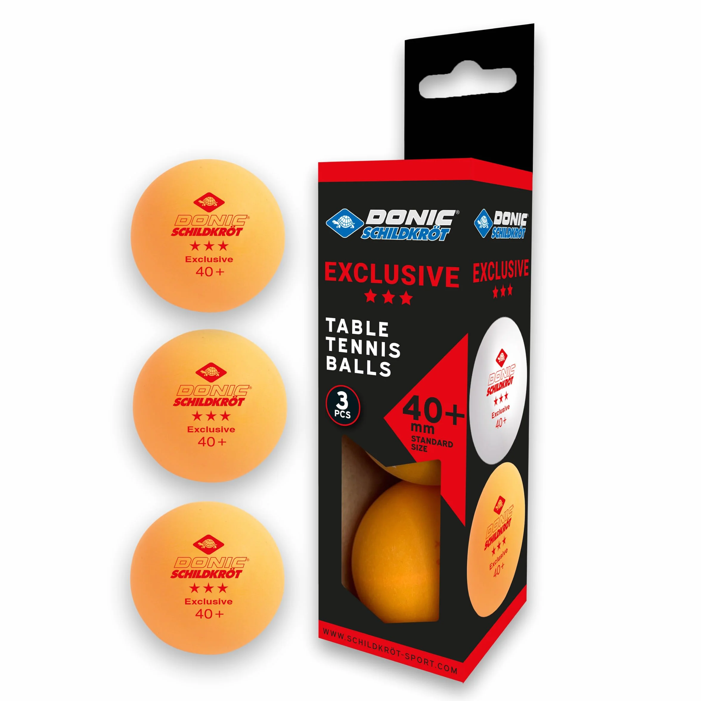 Donic-Schildkröt Pelotas de Tenis de Mesa 3 Estrellas Avantgarde Poly 40+ 3 Piezas Blanco