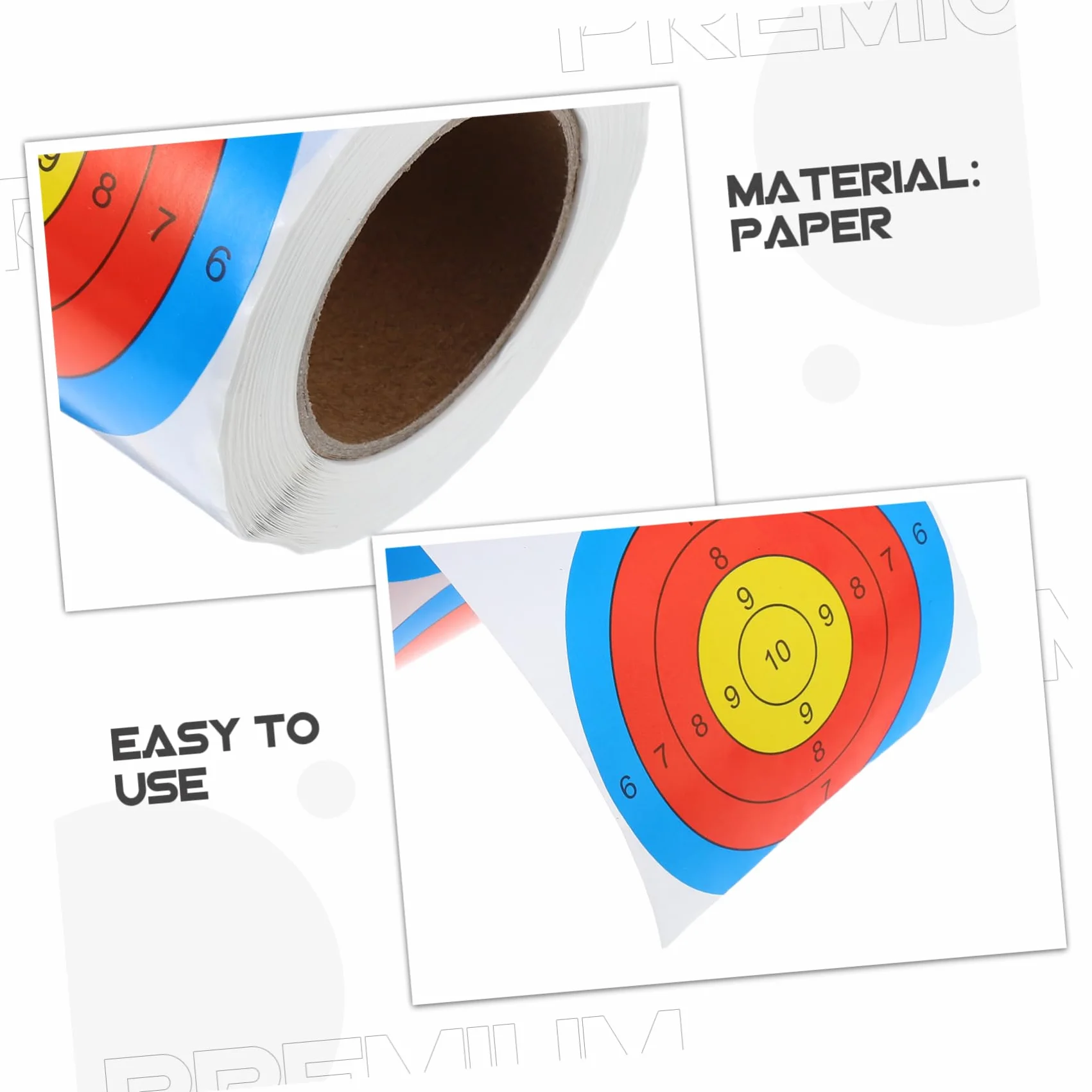 Happyyami Pegatinas De Tiro 76mm 200 Unidades Papel Adhesivo para Entrenamiento De Dianas