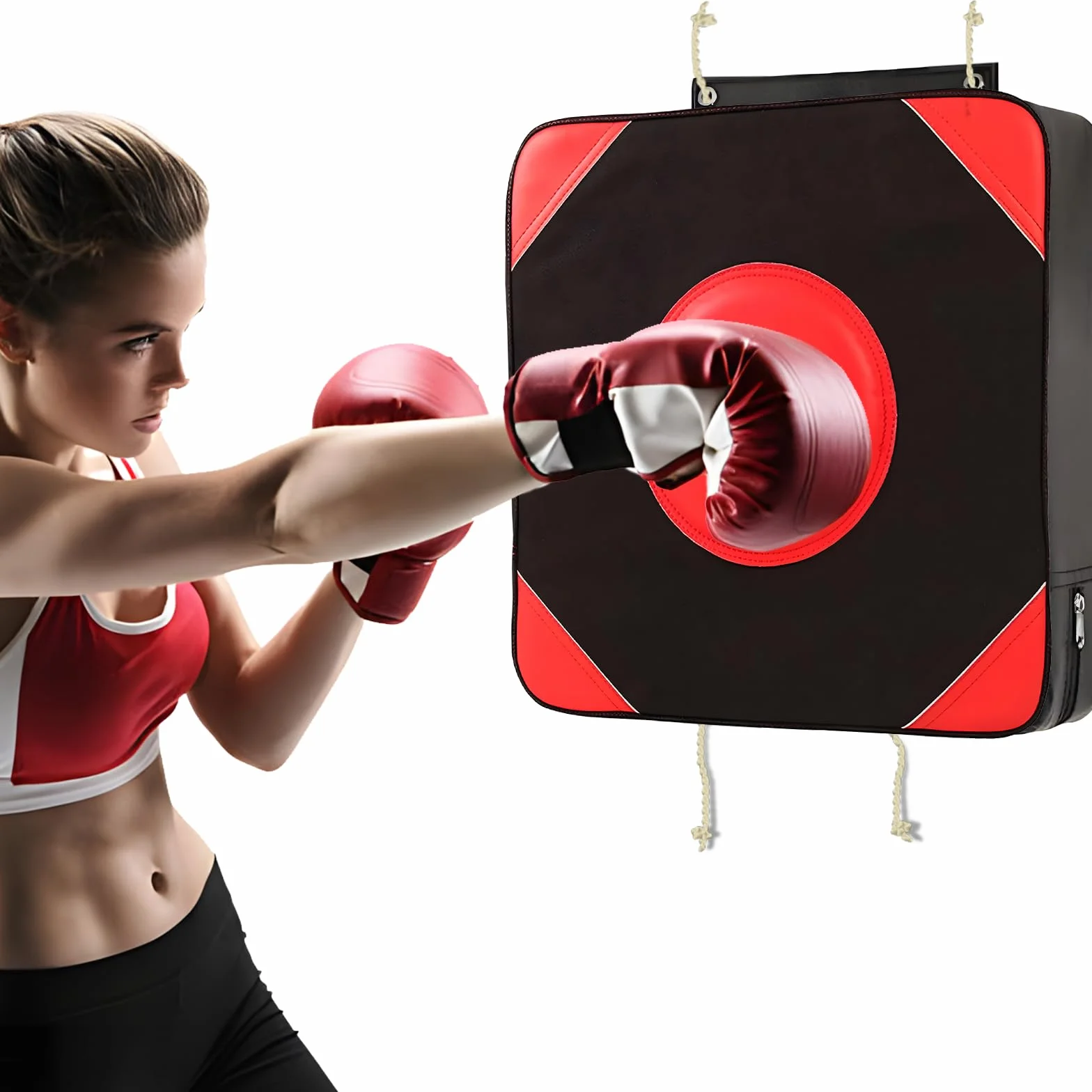 Saco de Boxeo de PU, Montado en Pared, Entrenamiento Sanda Taekwondo, 20x20x10 cm