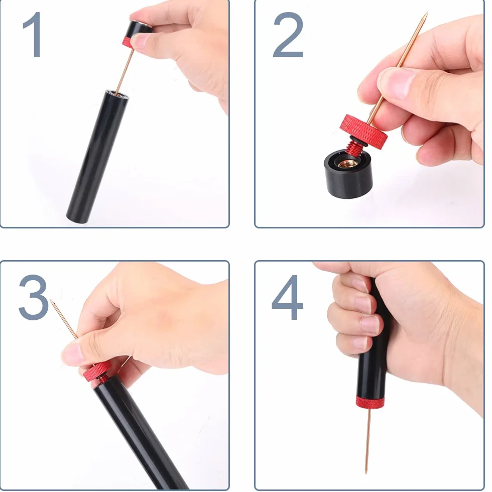 Sacacorchos de vino, sacacorchos, bomba de aire, aleación de aluminio y plástico ABS (rojo)