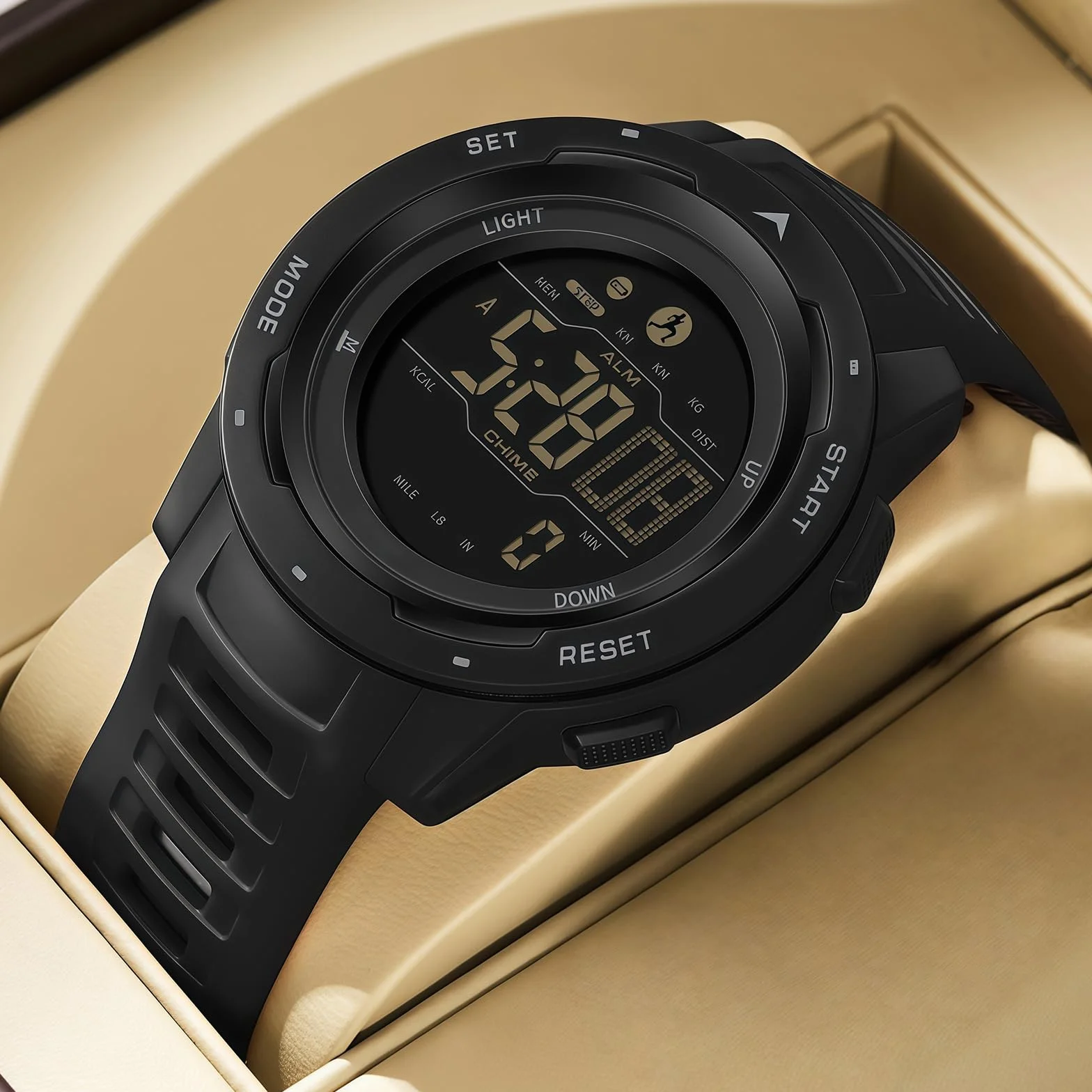 Flintronic Reloj con podómetro, Pedómetro Preciso, Pantalla Grande, Portátil para Deporte